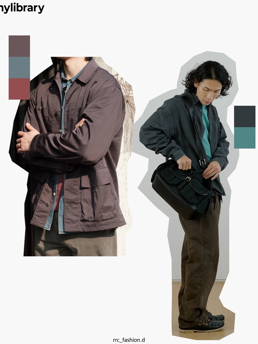 Noun Faded Filed Jacket Olive 착용 스타일 - 6