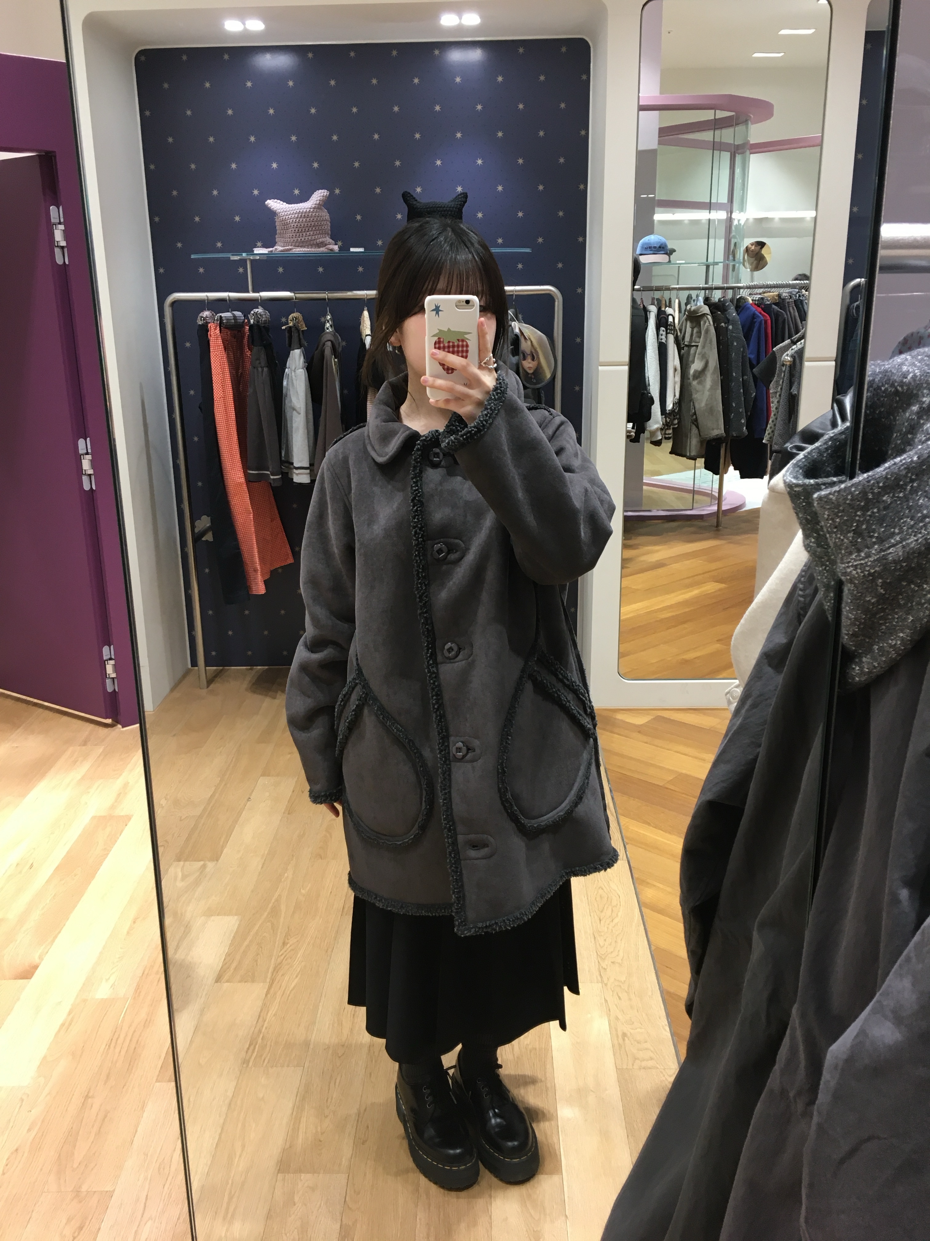 ジャケット・アウター COYSEIO ROUND COLLAR SUEDE JACKET ROUND