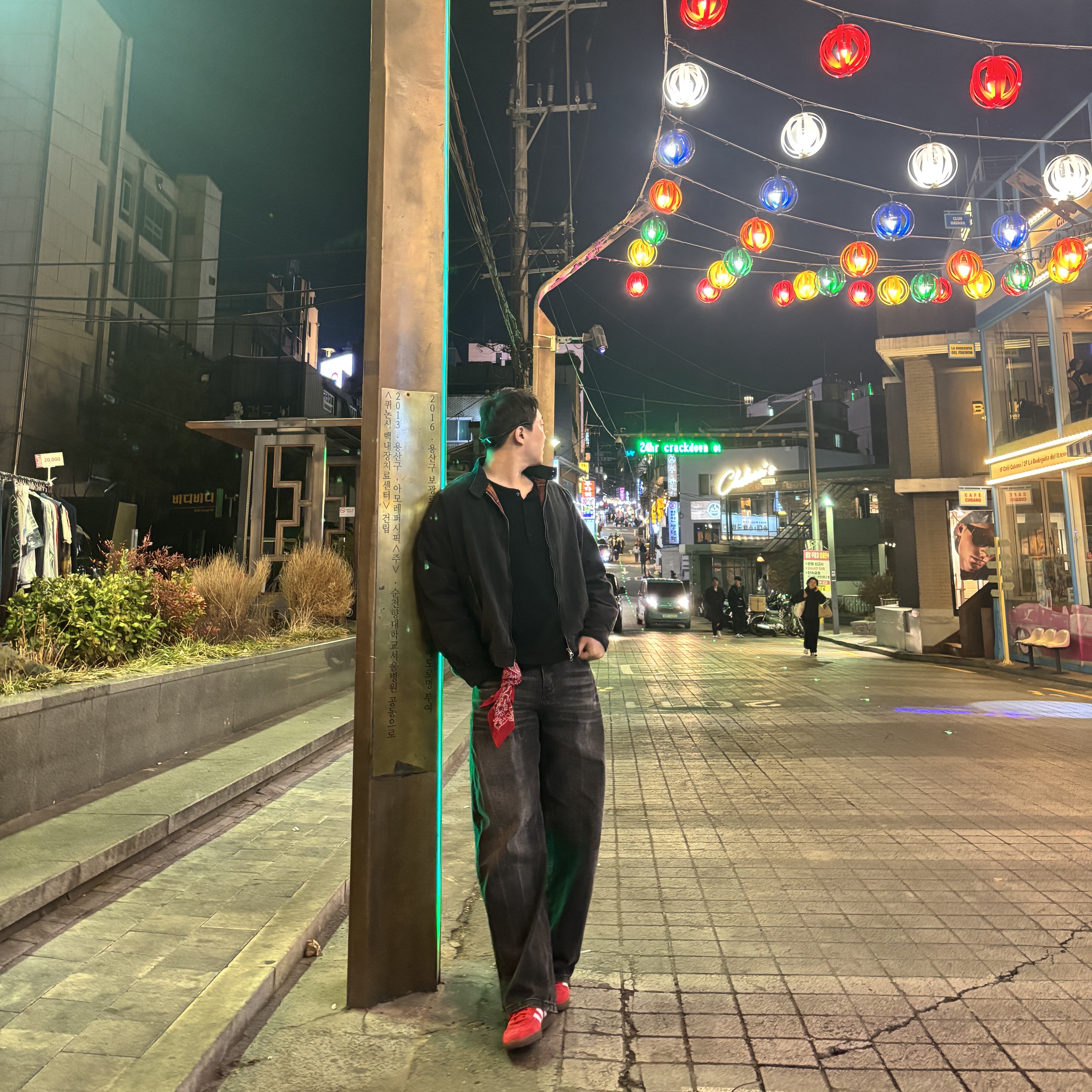 QT8 GARMENTS TL Washed Oxford Harrington Jacket Black, Adidas Spezial Handball Scarlet Cloud White 착용 스타일
