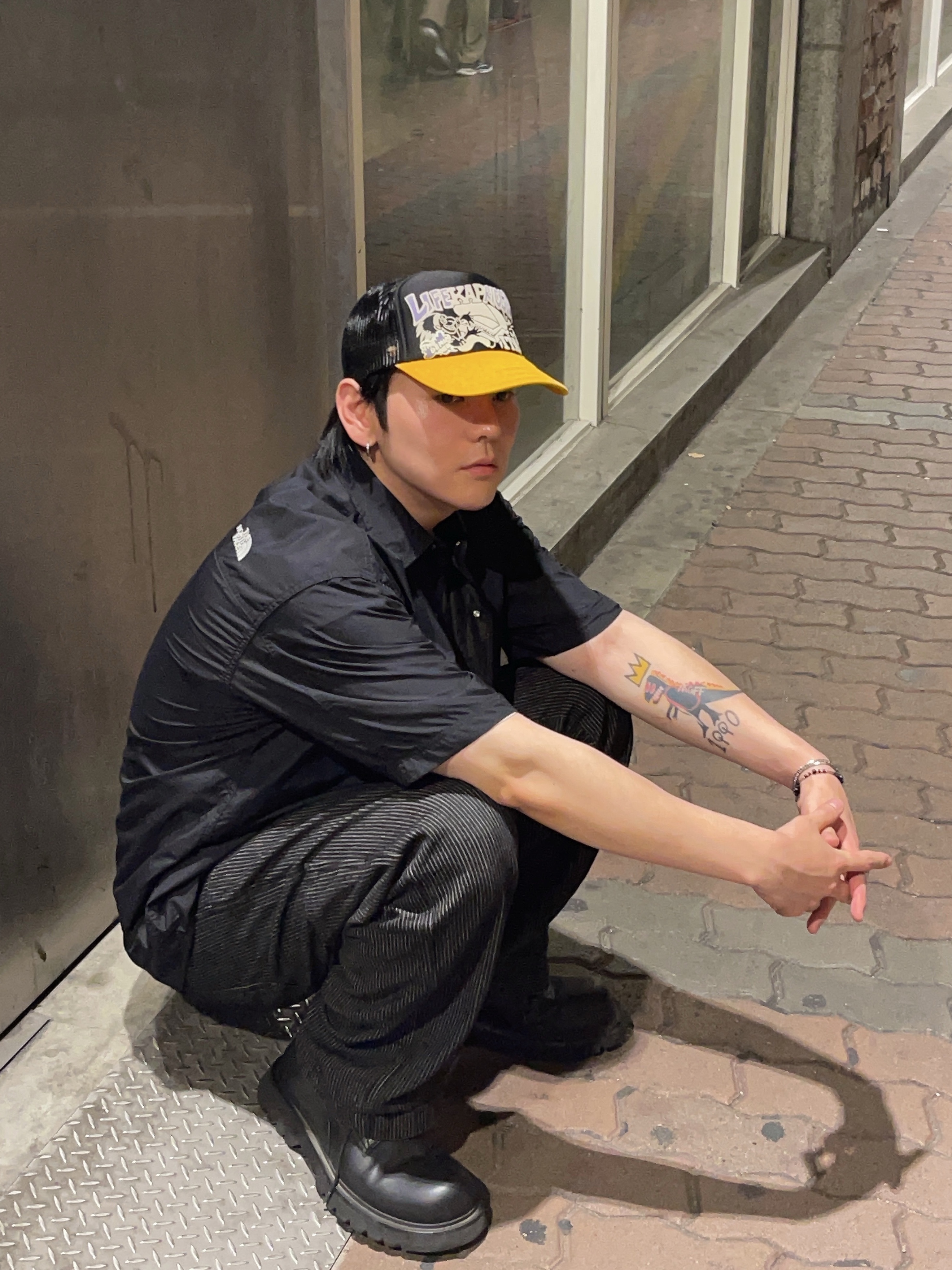 Kapital Life Kapriccio Pt Truck Cap Black Gold 착용 스타일 - 2
