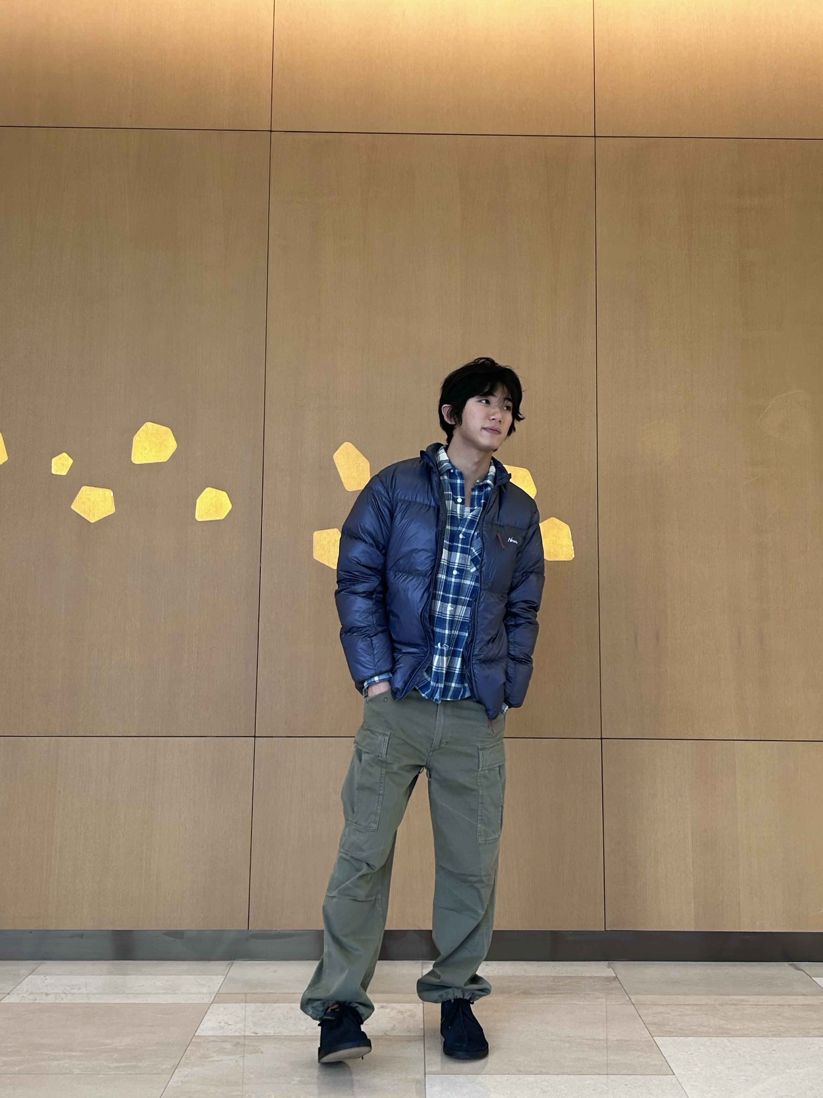 Nanga Mountain Lodge Down Jacket Blue - 25FW 착용 스타일 - 3