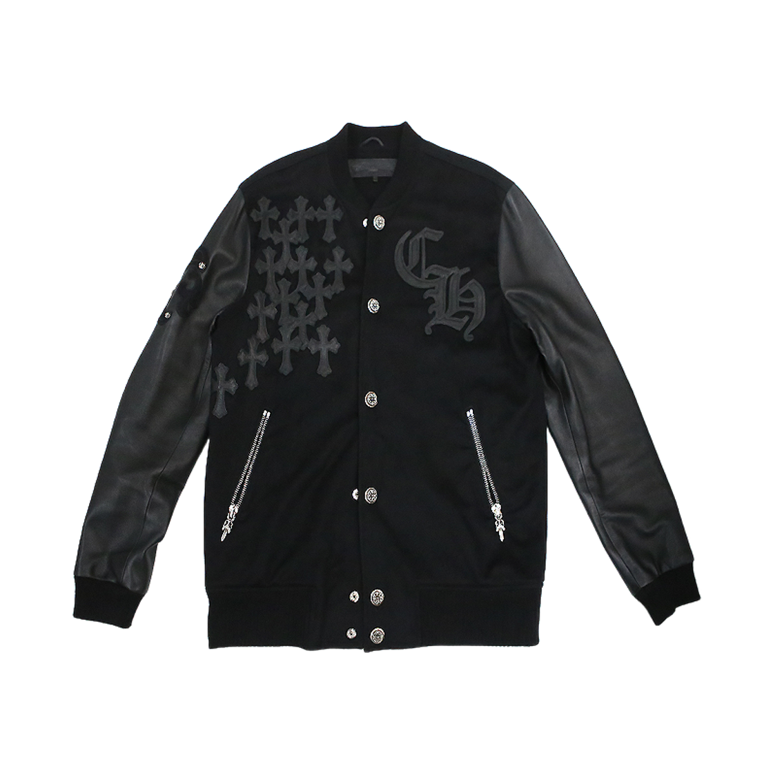 한스룸 크롬하츠 레터맨 크로스 패치 레더 자켓(Hansroom Chrome Hearts Letter Man Cross Pacth Leather Jacket) - 2