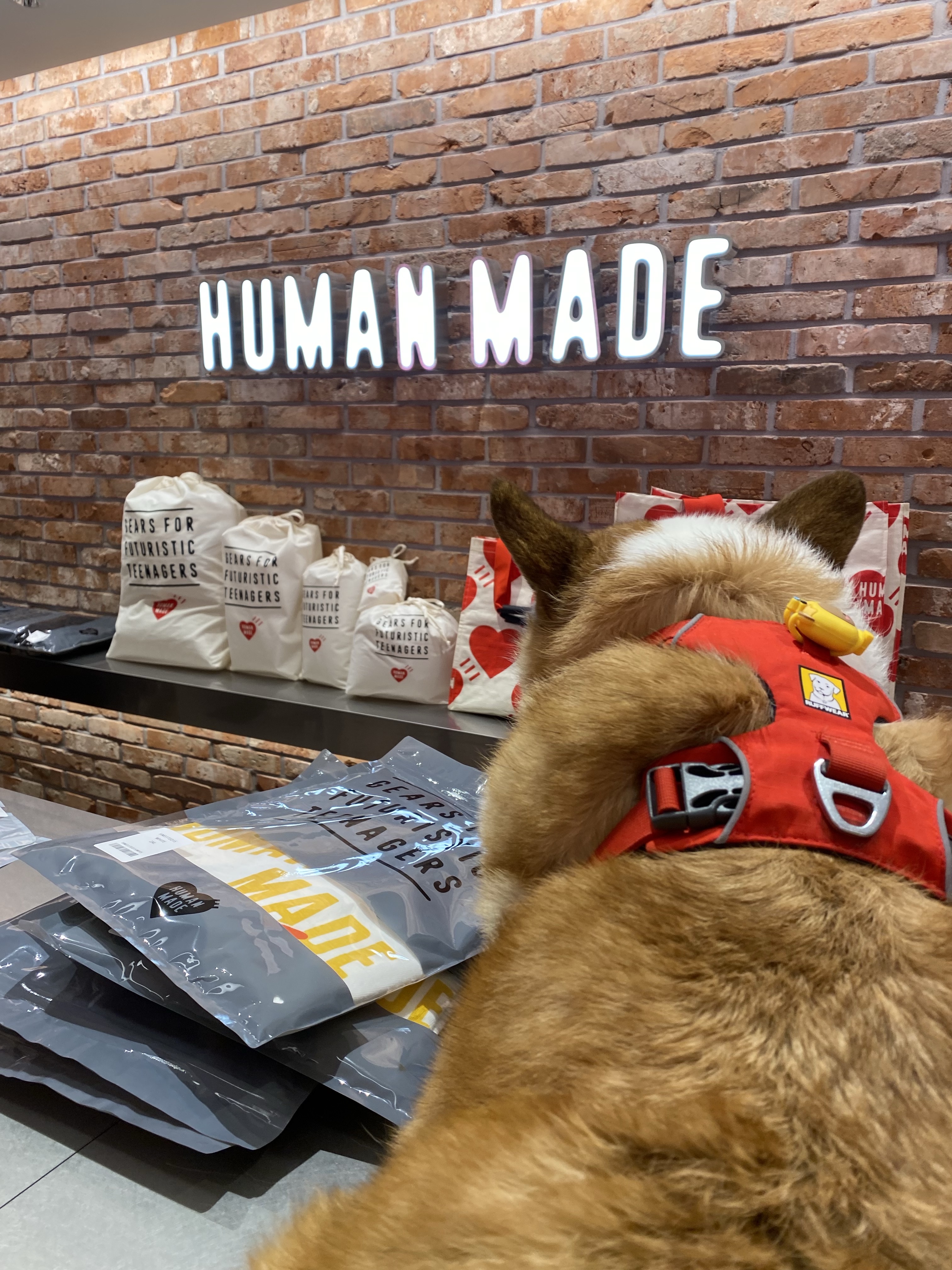 Human Made Heart Logo T-Shirt White, Human Made Heart Keyring Red 착용 스타일 - 3