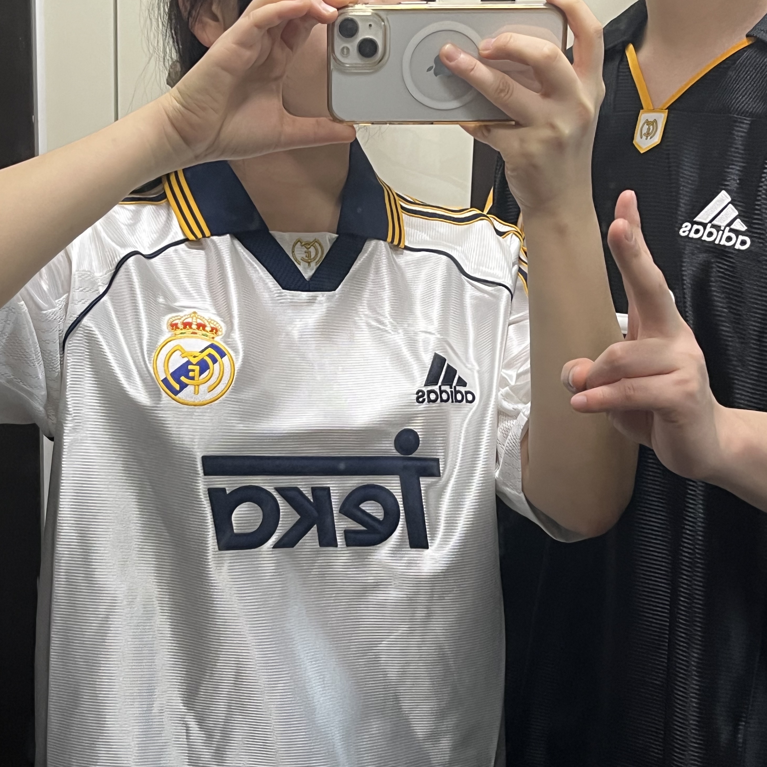 Adidas Real Madrid 99/00 Home Jersey White - KR Sizing (Non Marking Ver.) 착용 스타일 - 2