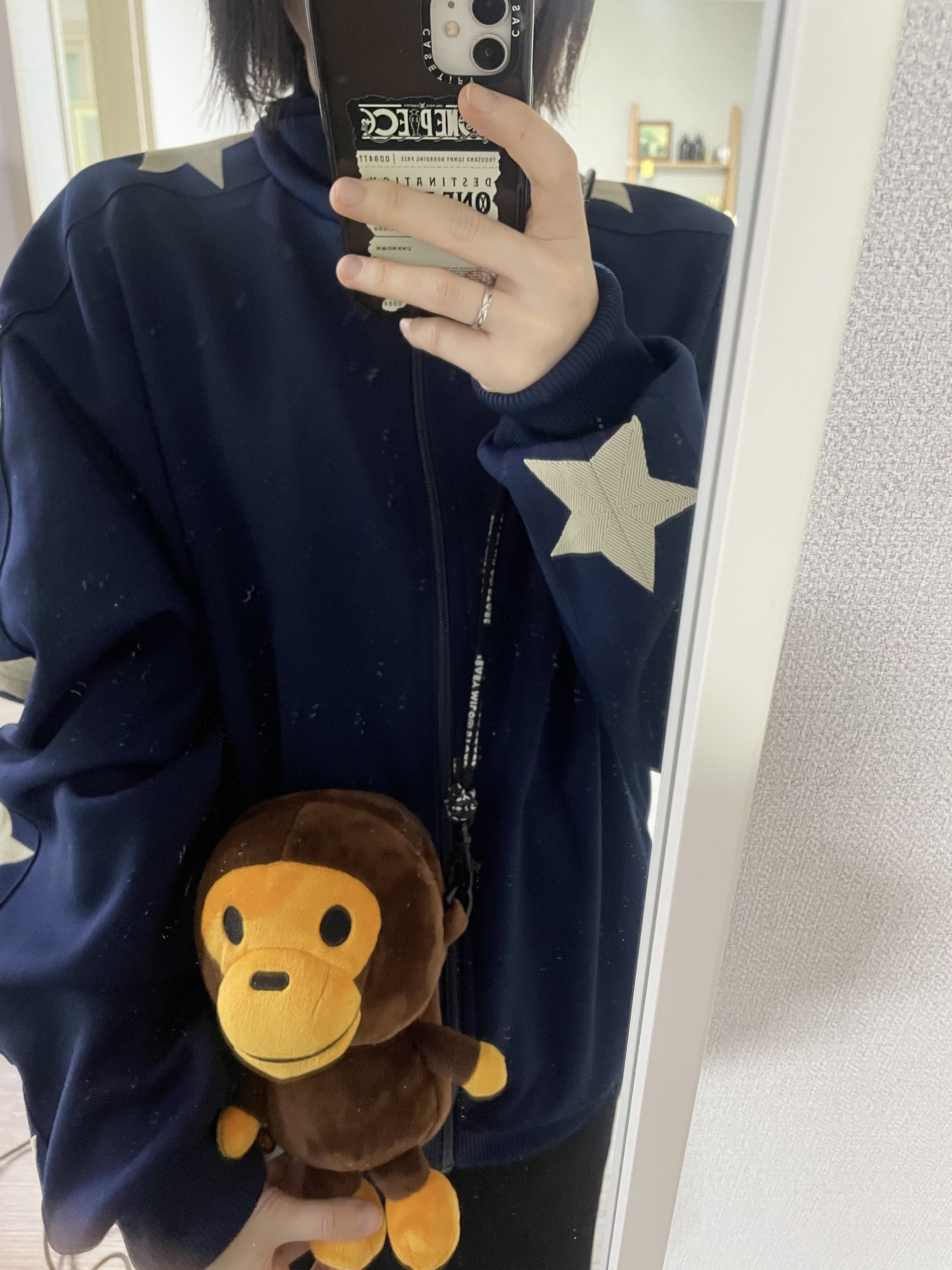 Kapital Smooth Jersey Stuntman & Woman Track Jacket Navy, Kapital Smooth Jersey Stuntman & Woman Track Jacket Black 착용 스타일 - 2