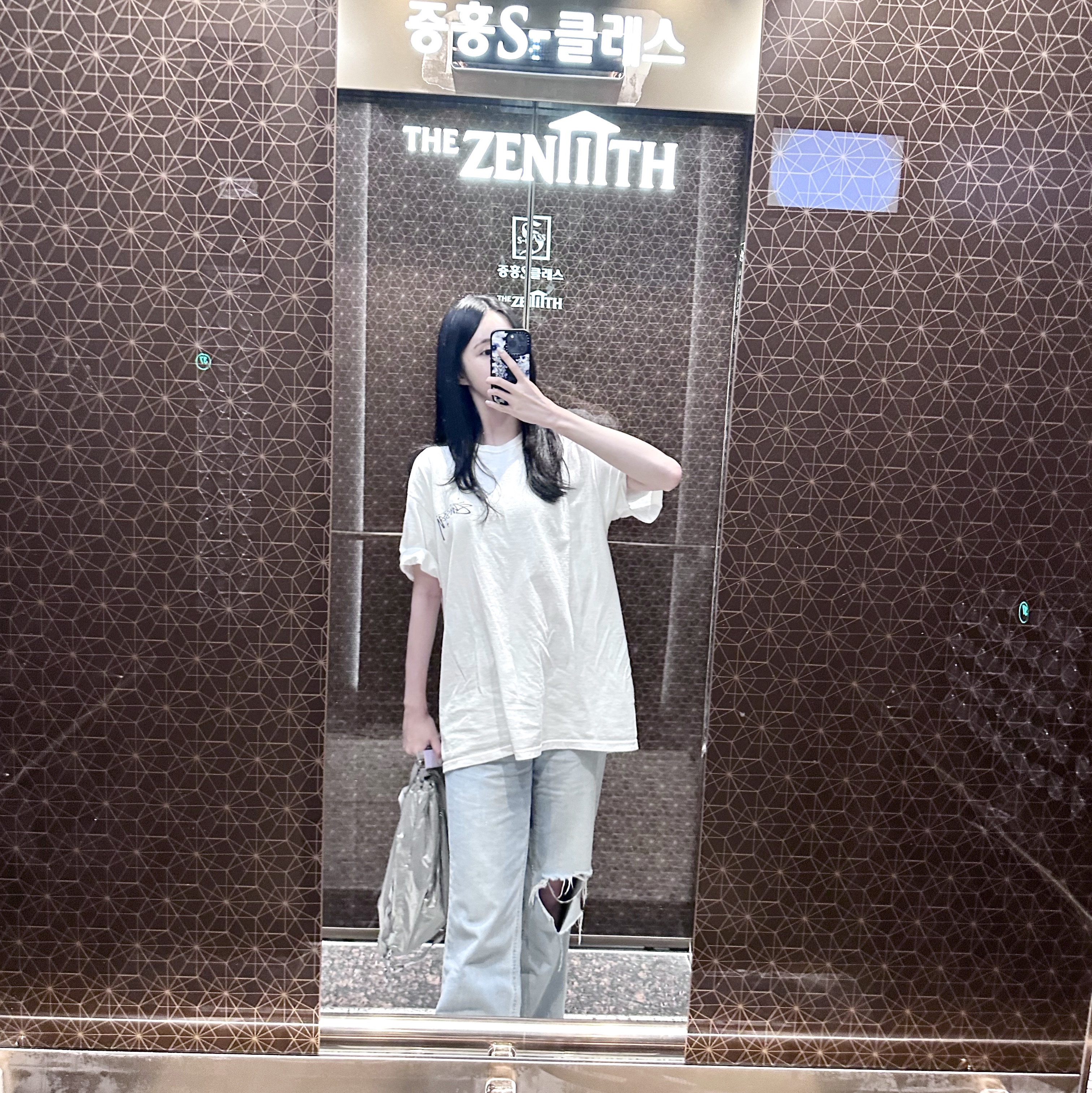 Stussy Mercury T-Shirt White, Fennec Ribbon String Bag Silver 착용 스타일 - 3