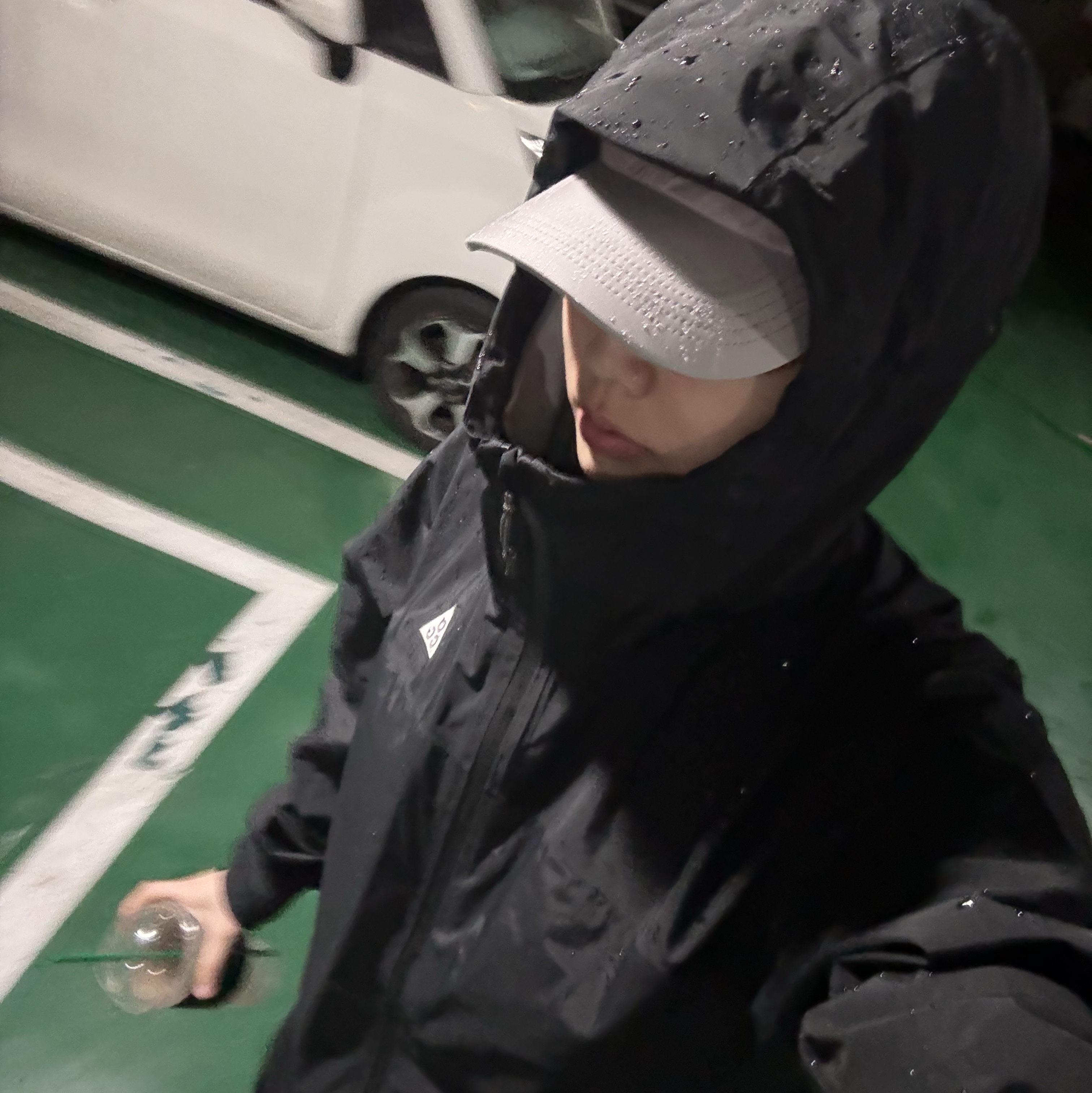 Nike ACG Dri-Fit Club Trail Cap College Grey, Nike ACG Morpho Storm-Fit ADV Rain Jacket Black - Asia 착용 스타일 - 1