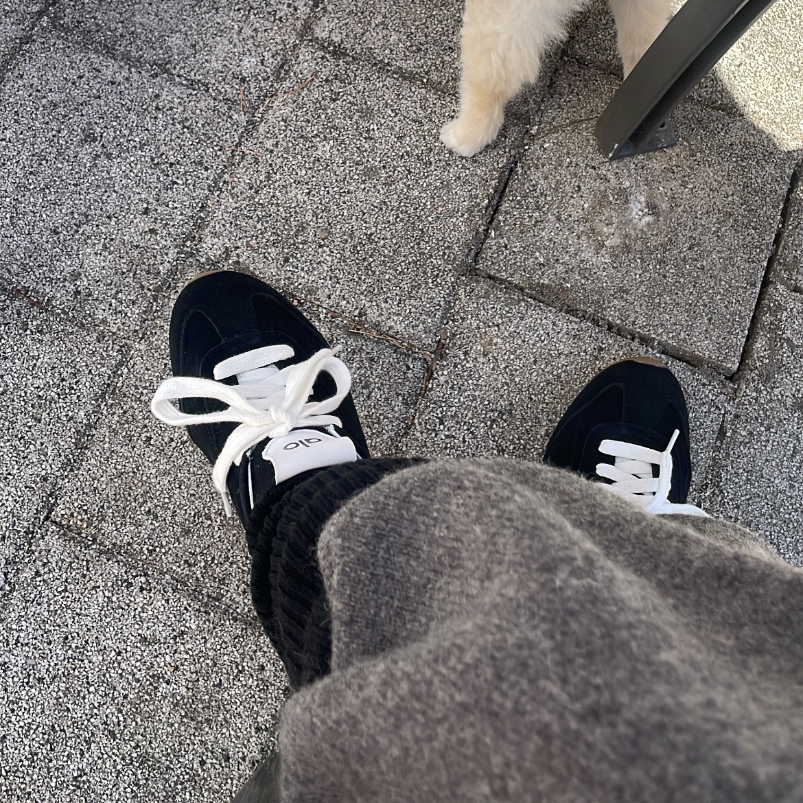 (W) Alo Yoga Sunset Sneaker Black 착용 스타일 - 1
