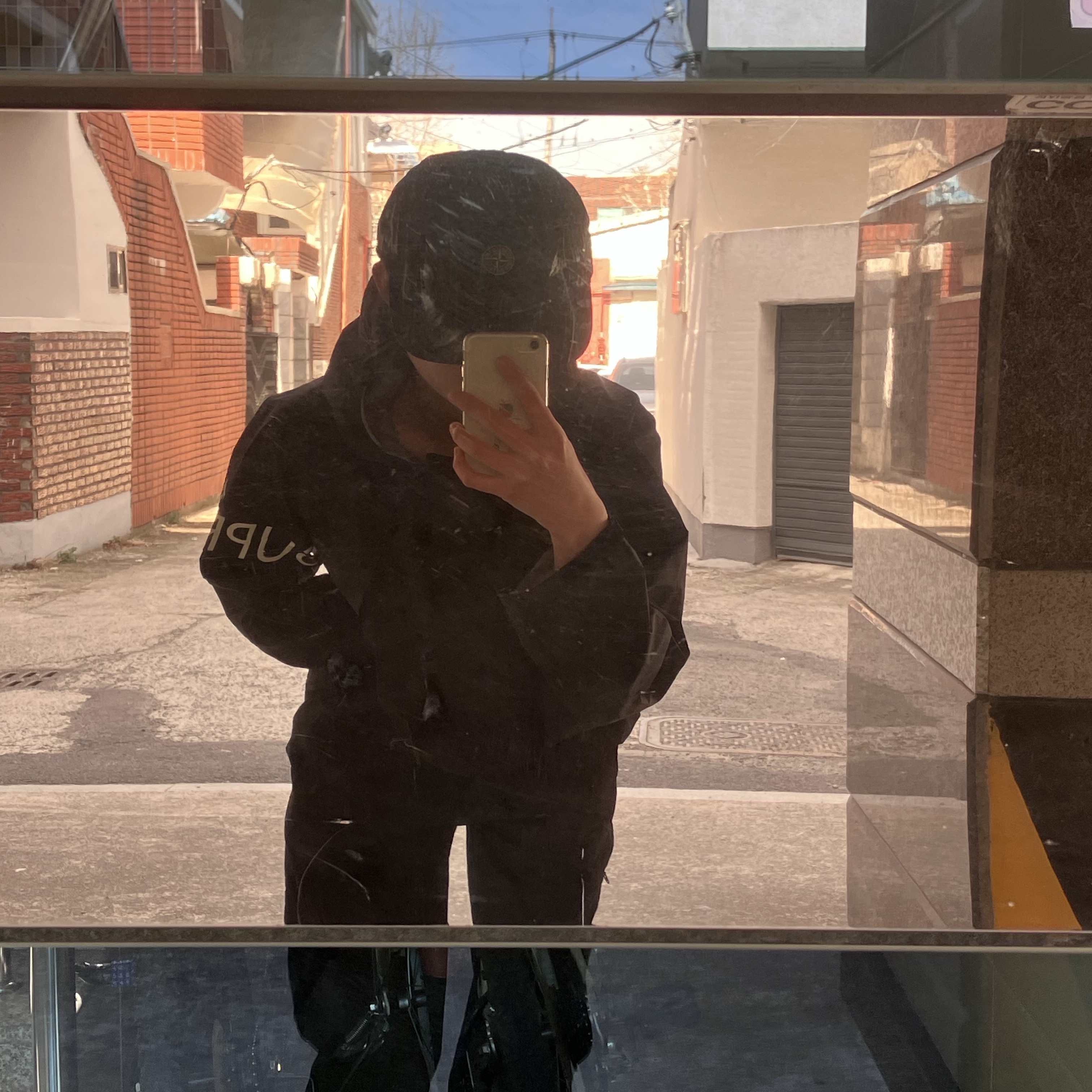 Sansan Gear Side Snap Pants Black, Supreme x Stone Island New Silk Light 6-Panel Black - 19SS 착용 스타일 - 1
