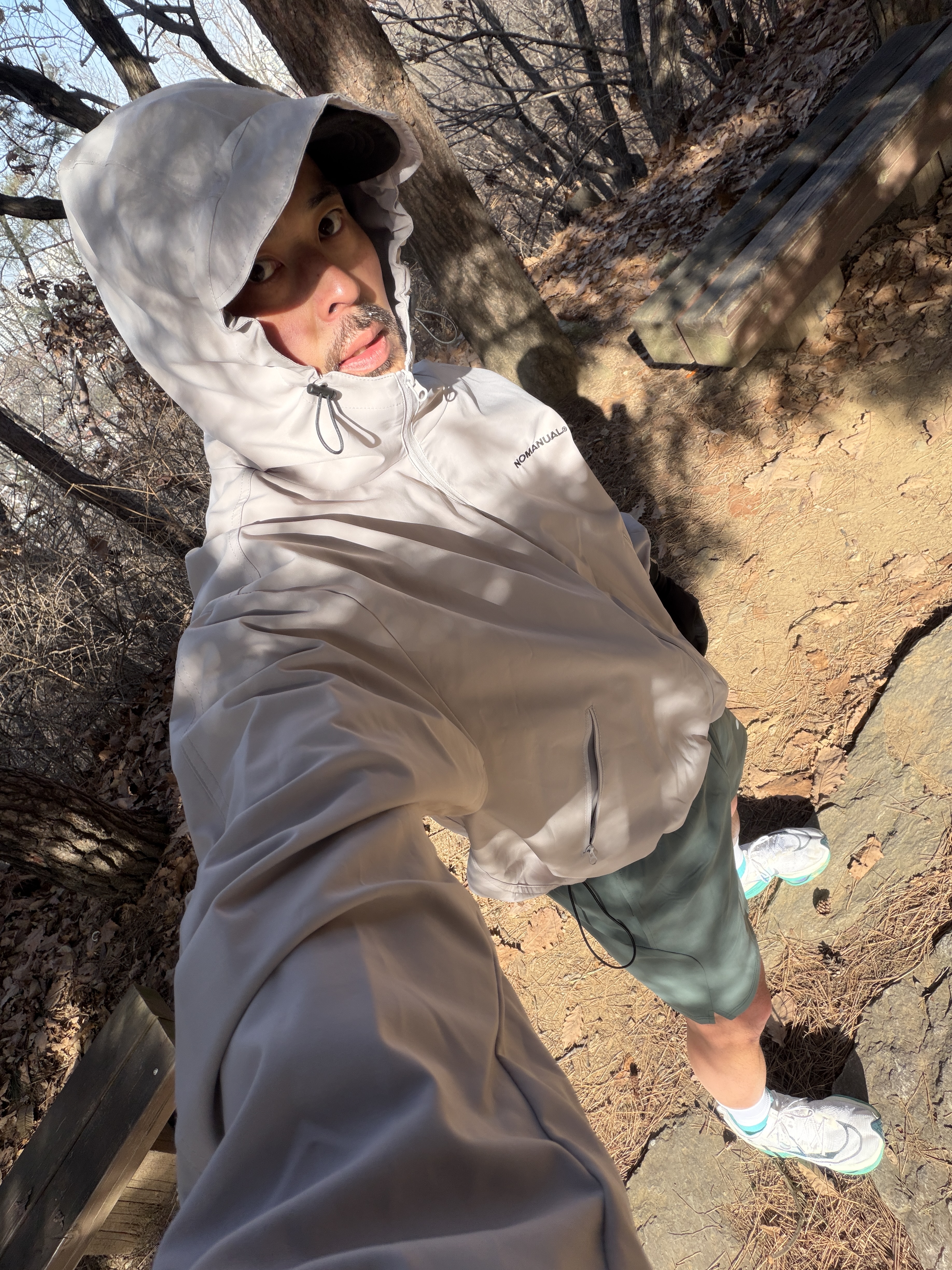 Nike Air Zoom Alphafly Next% 2 White Clear Jade, NOMANUAL Penon Wind Shell Warm Gray 착용 스타일 - 7