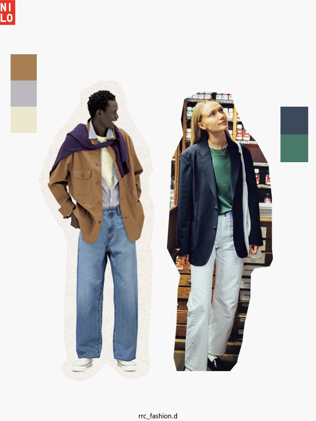 Noun Faded Filed Jacket Olive 착용 스타일 - 5