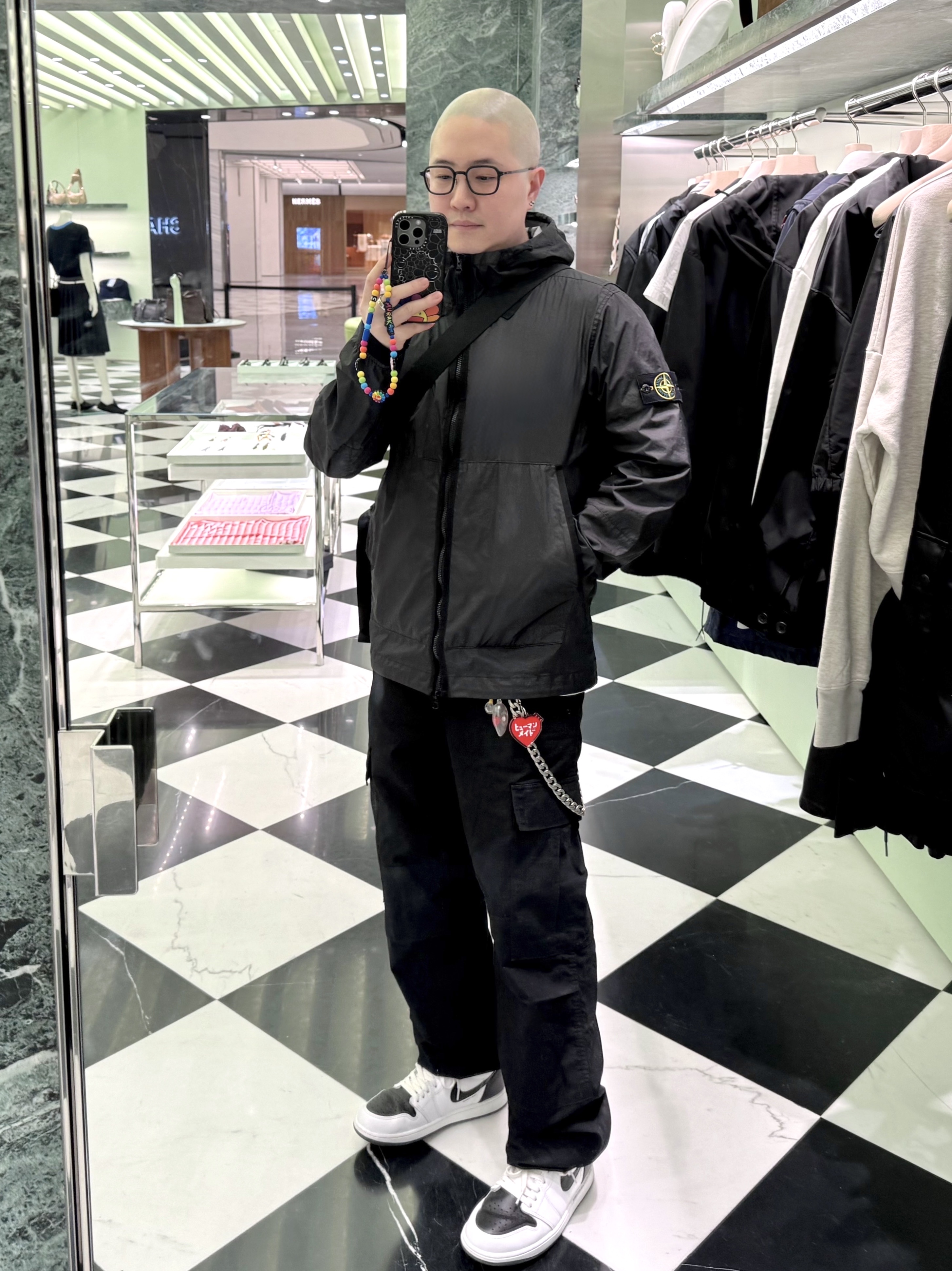 Stone Island 40523 Membrana 3L TC Jacket Black - 21SS, Human Made Keiko Sootome Heart Keyring Red 착용 스타일