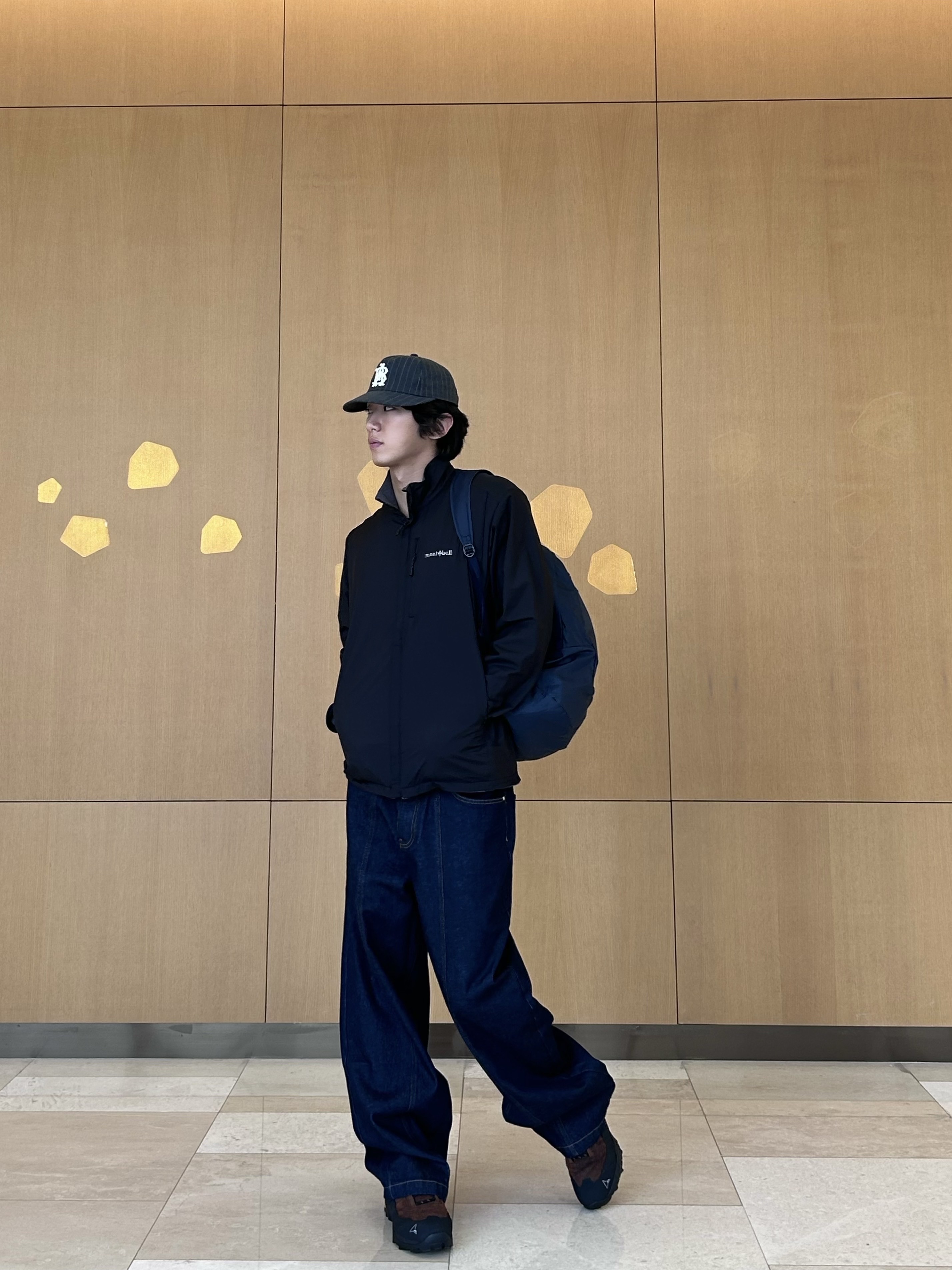 Montbell Chameece Reversible Jacket Men's Black - 26SS 착용 스타일 - 1