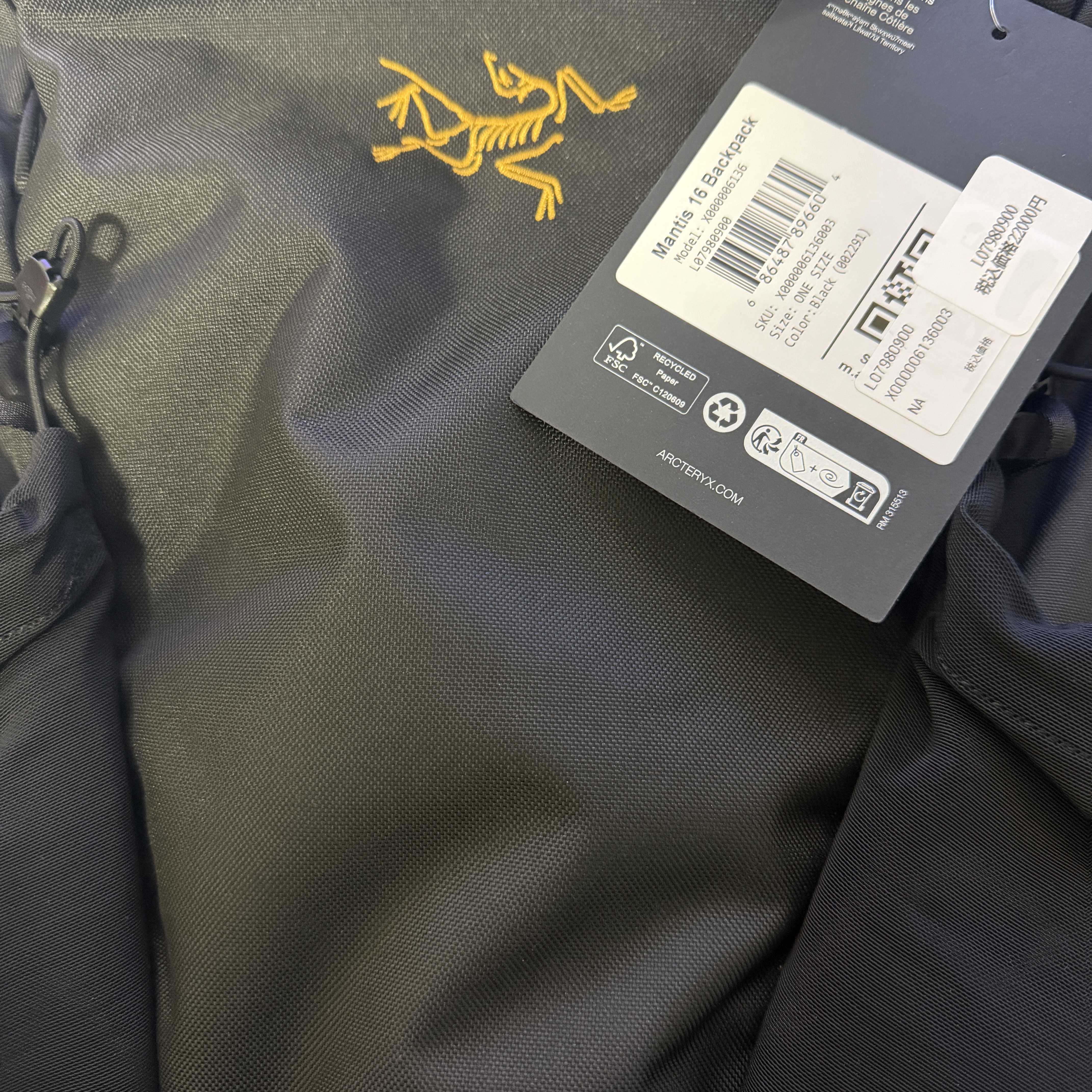 Arc'teryx Mantis 16 Backpack Black 착용 스타일