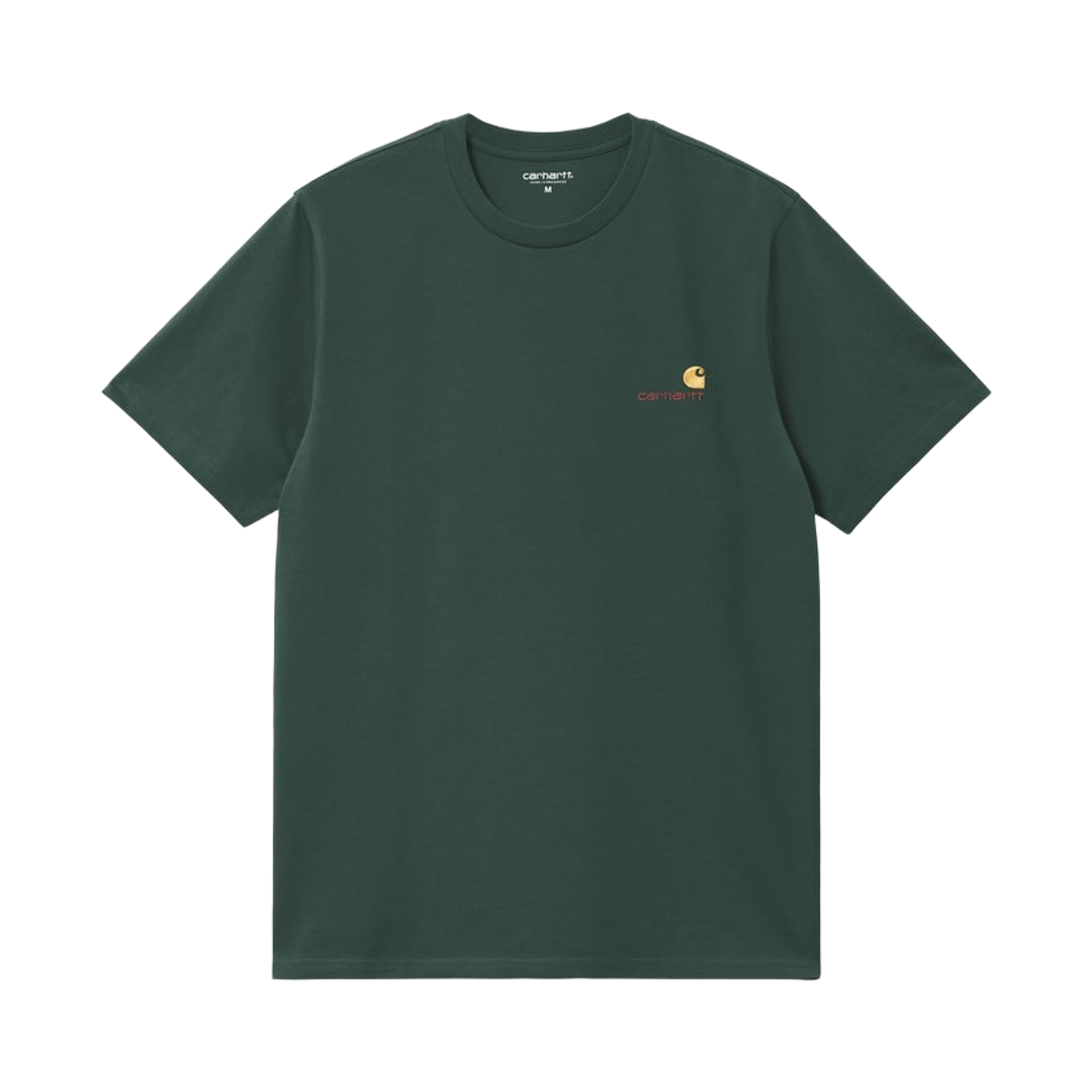 I029956-3GH-XX Carhartt WIP S/S American Script T-Shirt Kale Green