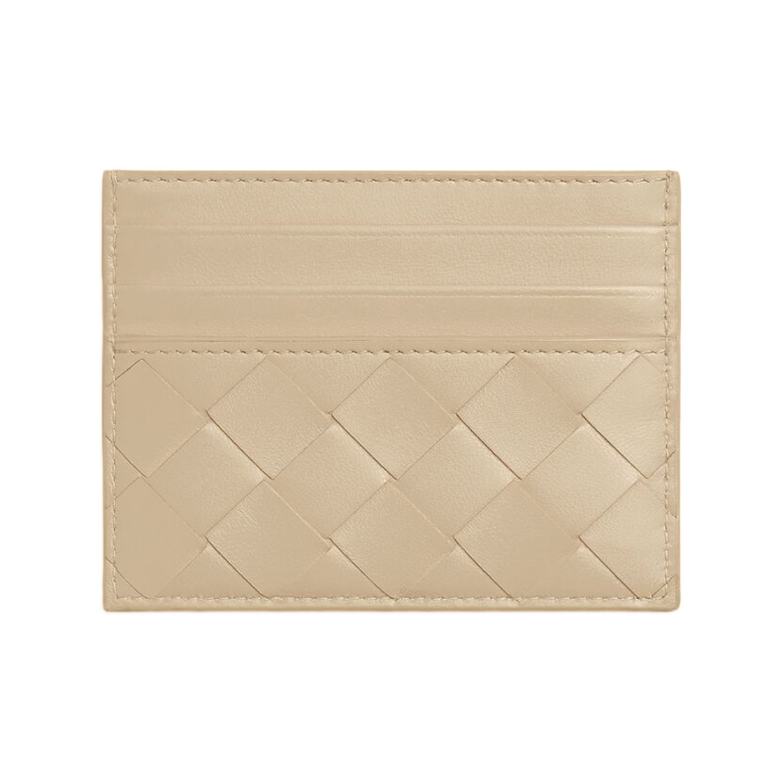 796324VCPP39615 Bottega Veneta Intrecciato Credit Card Case Ecru