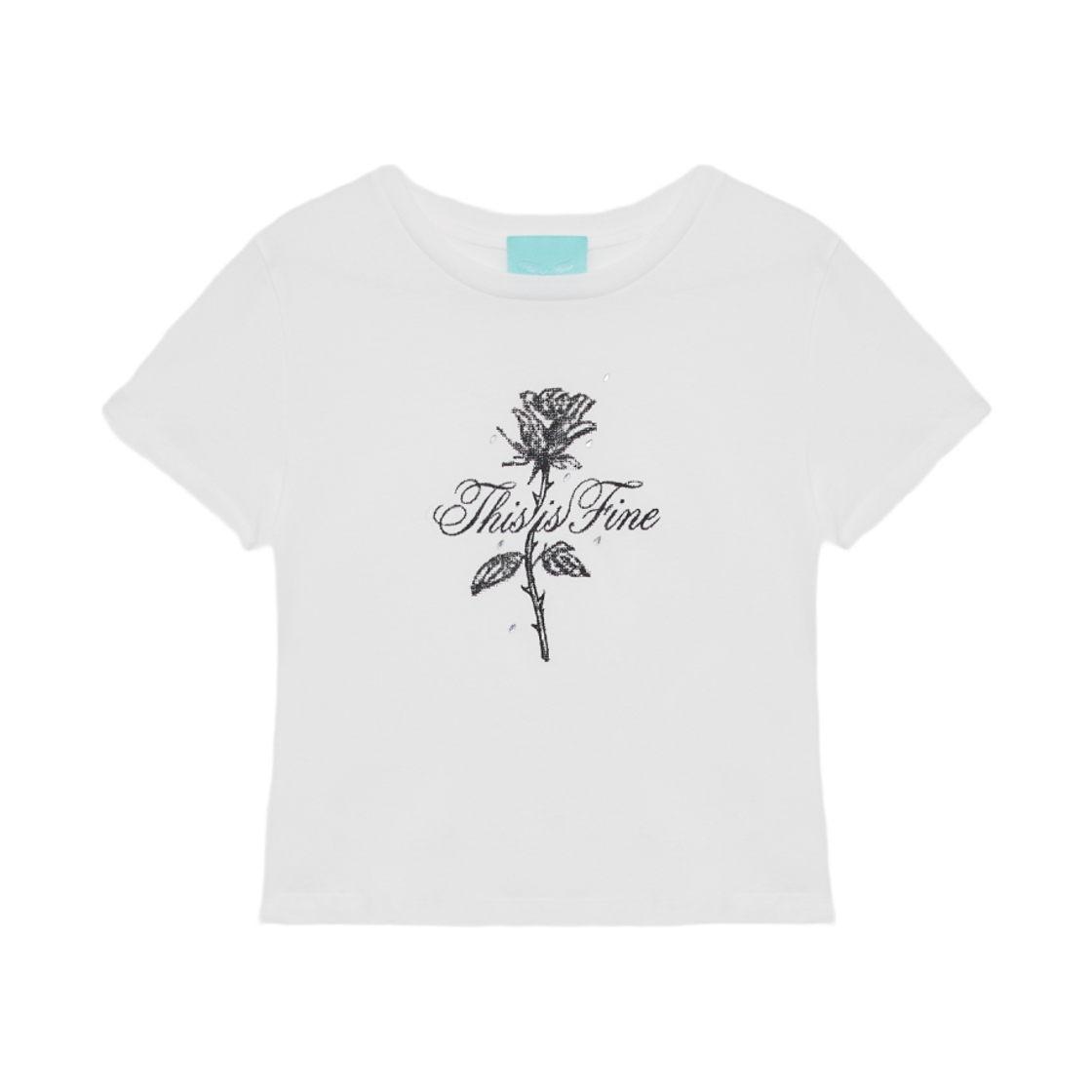 디스이즈파인 노레인노플라워즈 티 화이트(THIS IS FINE No Rain No Flowers Tee White)