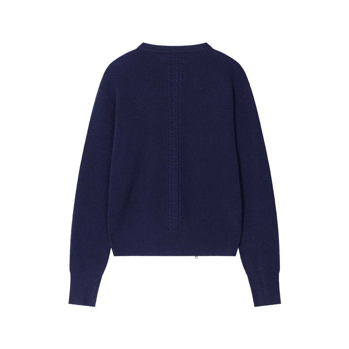 웨이비니스 하프 집업 헨리 넥 니트 네이비(Waviness Half Zip-up Henley Neck Knit Navy) - 2