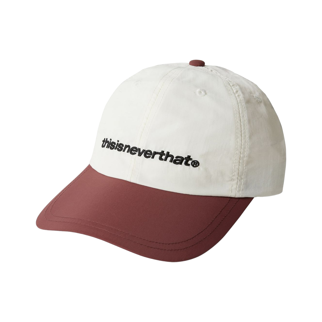 디스이즈네버댓 SP-로고 나일론 캡 아이보리 버건디(Thisisneverthat SP-Logo Nylon Cap Ivory Burgundy)