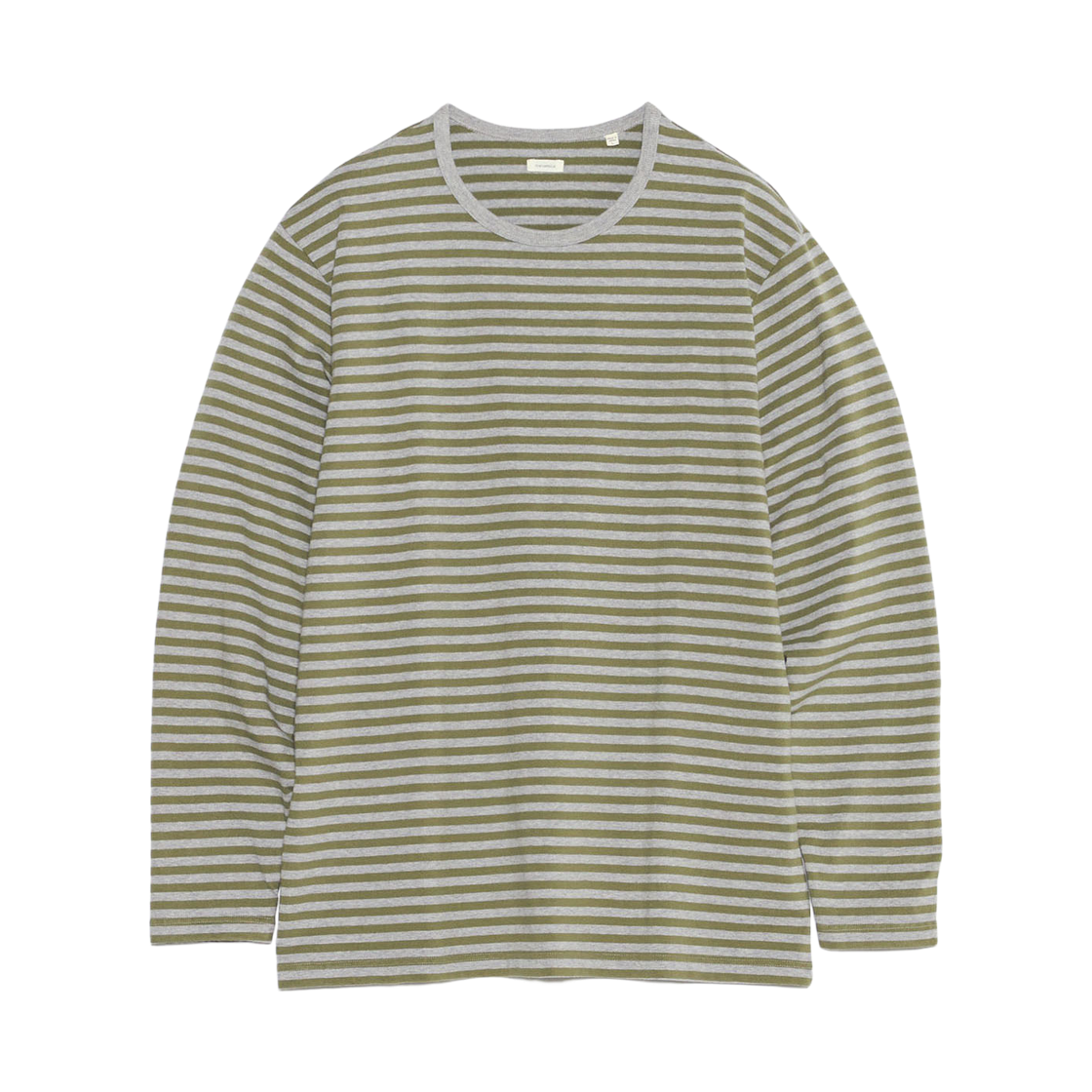 나나미카 쿨맥스 스트라이프 저지 롱슬리브 티셔츠 올리브 그레이(Nanamica Coolmax Stripe Jersey LS T-Shirt Olive Gray) - 1