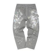 Hommless Paint Splatter Hickory Work Pants Indigo