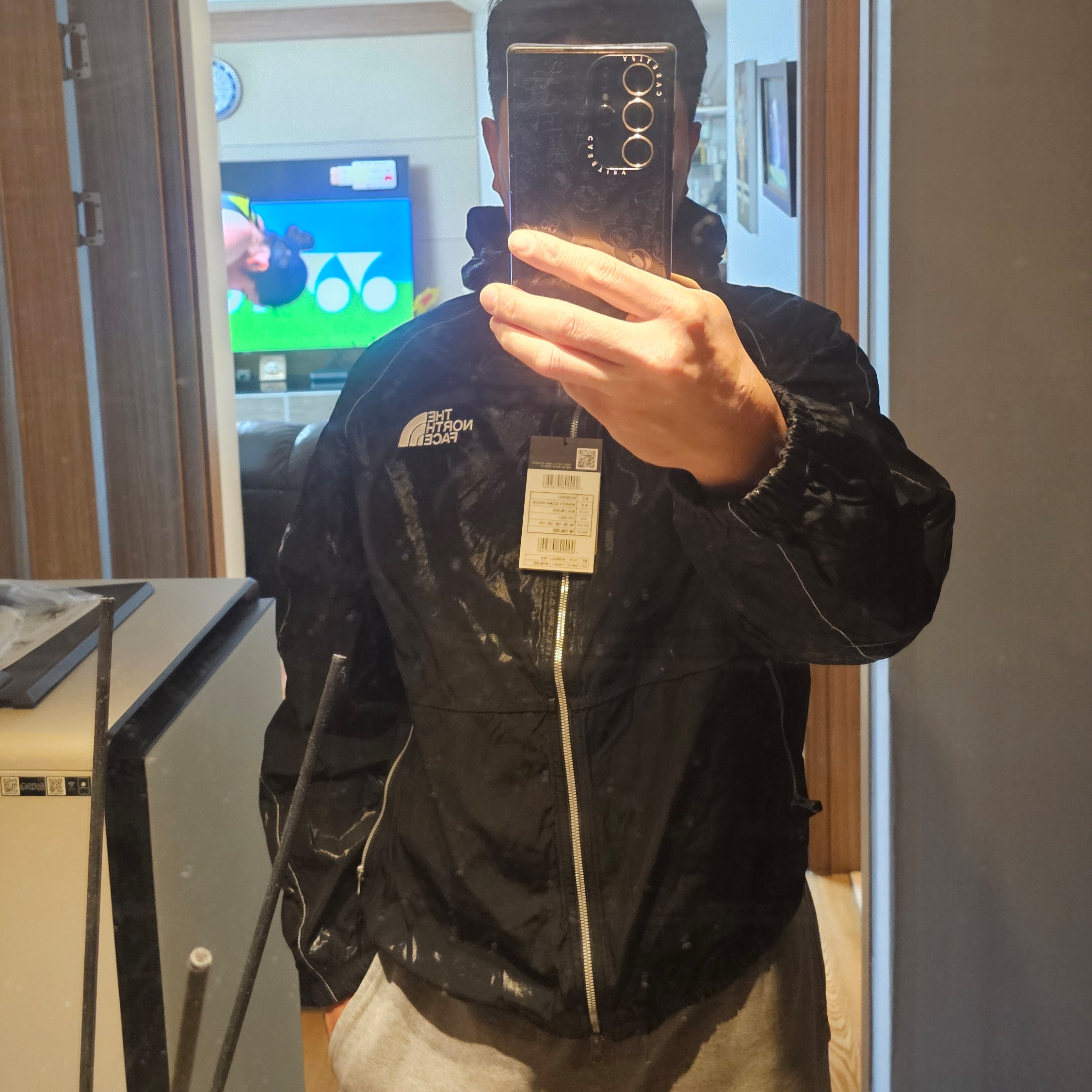 The North Face White Label Novelty Olema Hoodie Black 착용 스타일