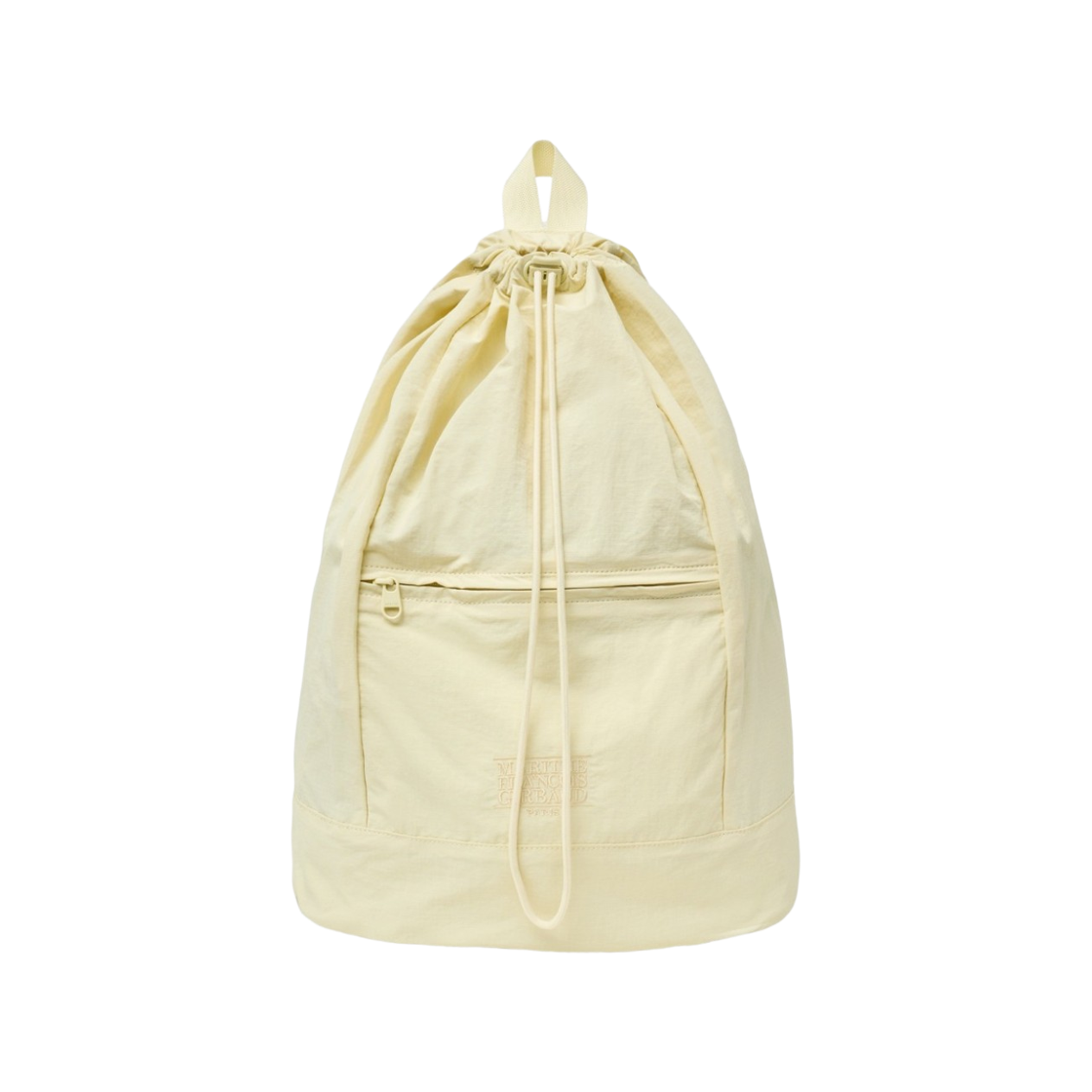 마리떼 프랑소와 저버 클래식 로고 집 포켓 백팩 라이트 옐로우(Marithe Francois Girbaud Classic Logo Zip Pocket Backpack Light Yellow)