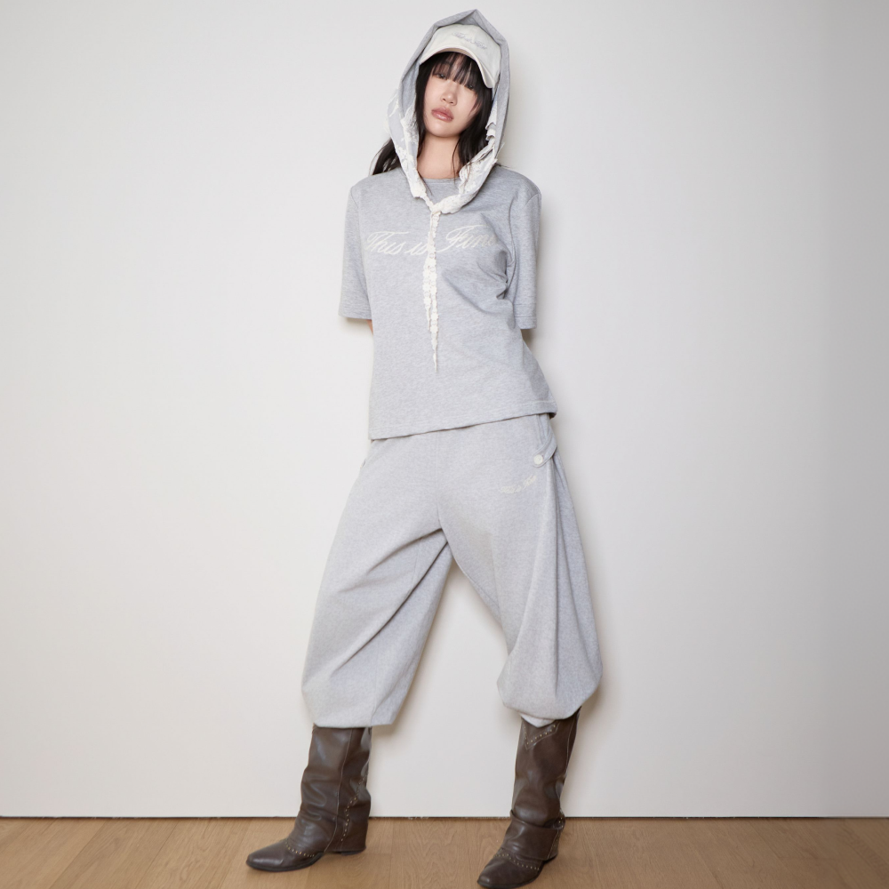 디스이즈파인 버튼 스웻팬츠 스포티프 그레이(THIS IS FINE Button Sweatpants Sportif Gray) - 3