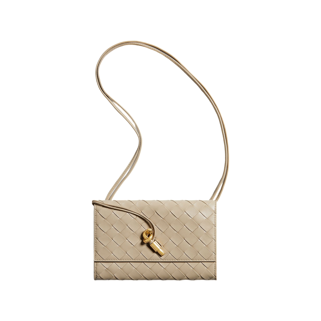 836940VCPP29614 Bottega Veneta Andiamo Pouch On Strap Ecru