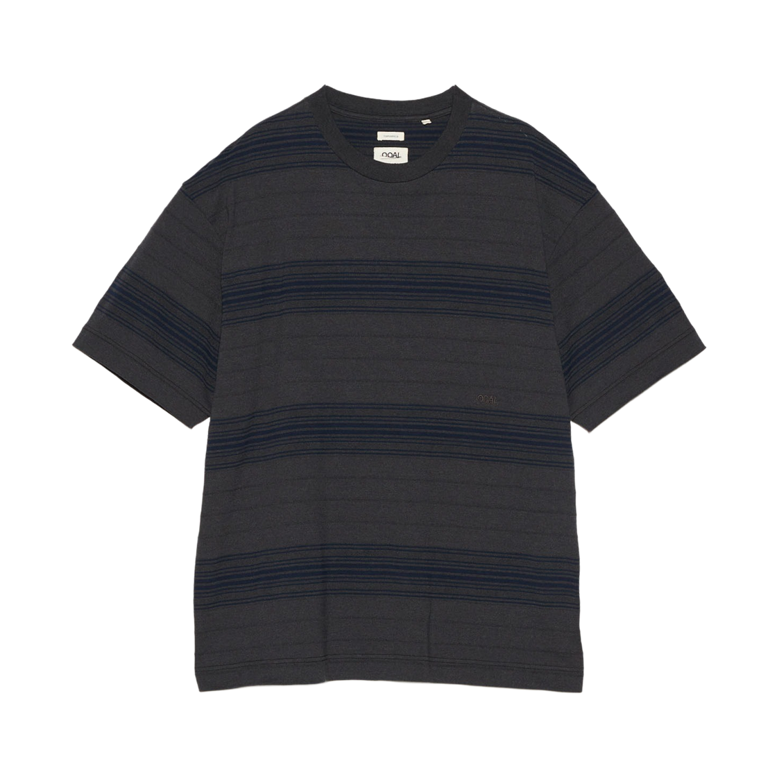 나나미카 스트라이프 티셔츠 차콜(Nanamica Stripe T-Shirt Charcoal) - 1