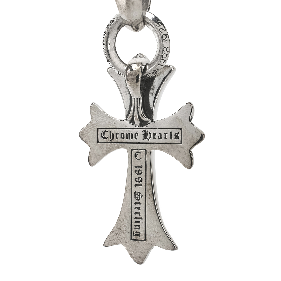 크롬하츠 CH 크로스 스몰 플레인 베일 펜던트 실버(Chrome Hearts CH Cross Small Plain Bail Pendant Silver) - 5
