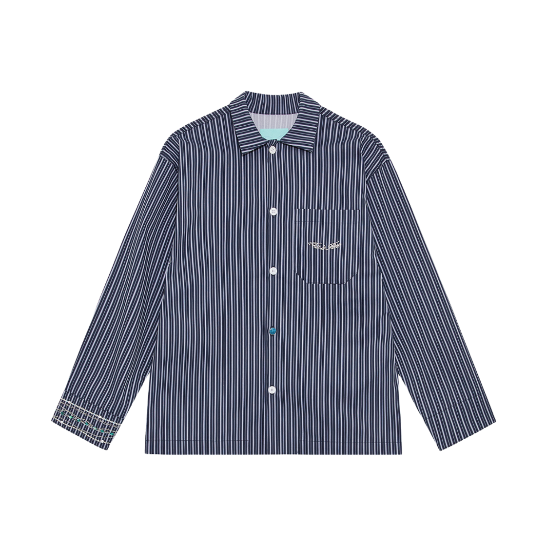 디스이즈파인 파자마 셔츠 네이비(THIS IS FINE Pajama Shirt Navy)