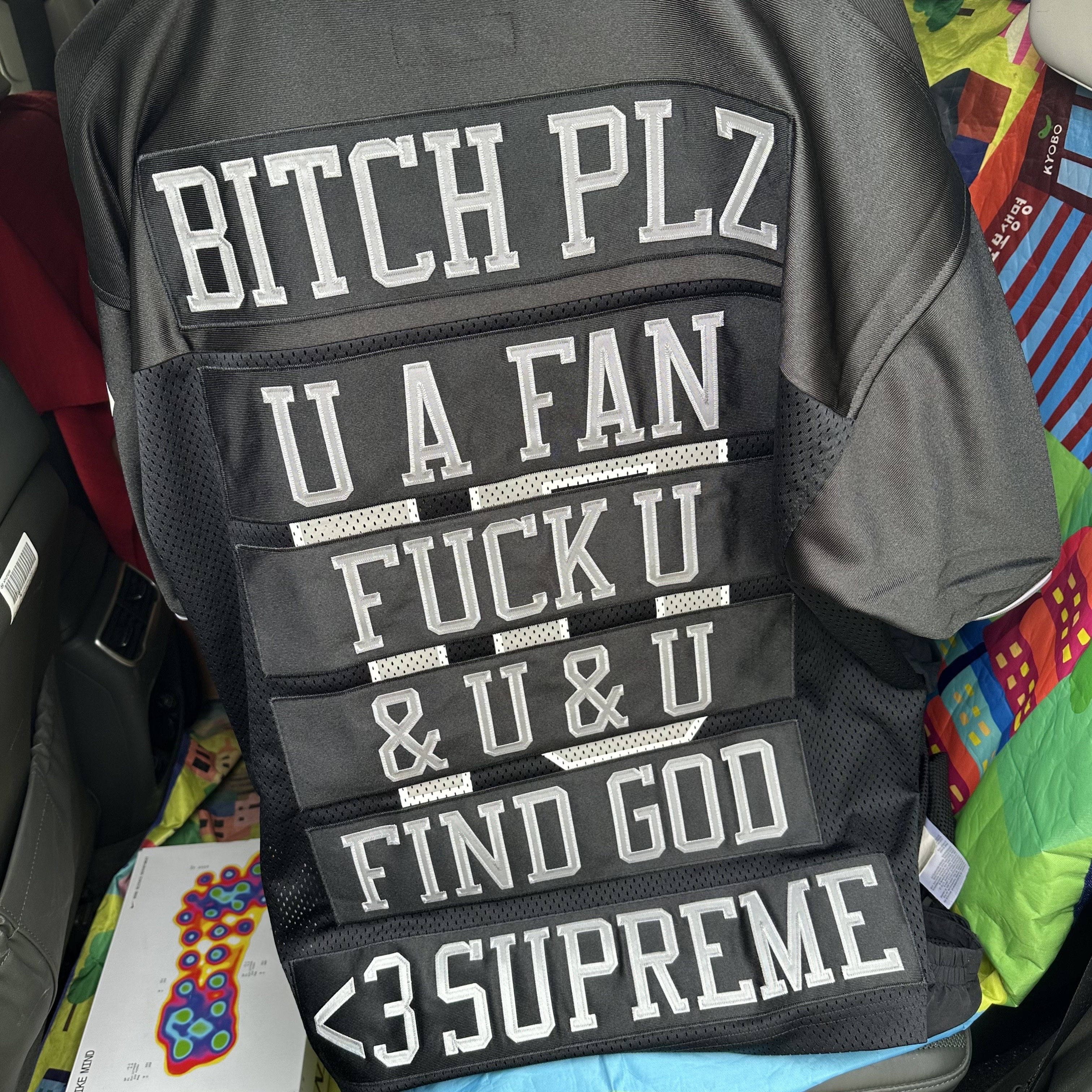 Supreme Find God Football Jersey Black - 26SS 착용 스타일 - 2