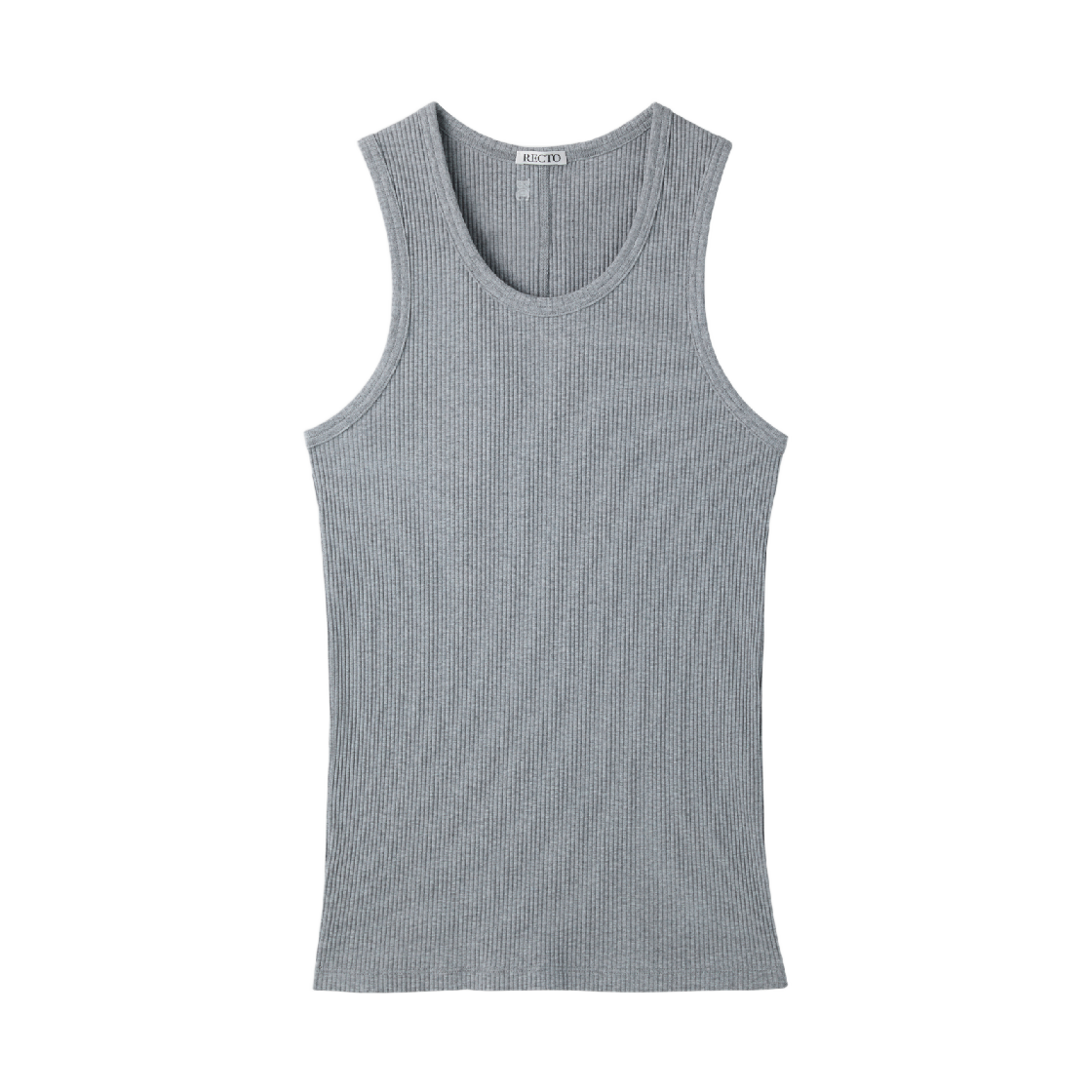 렉토 리브드 탱크 탑 멜란지 그레이(Recto Ribbed Tank Top Melange Grey)
