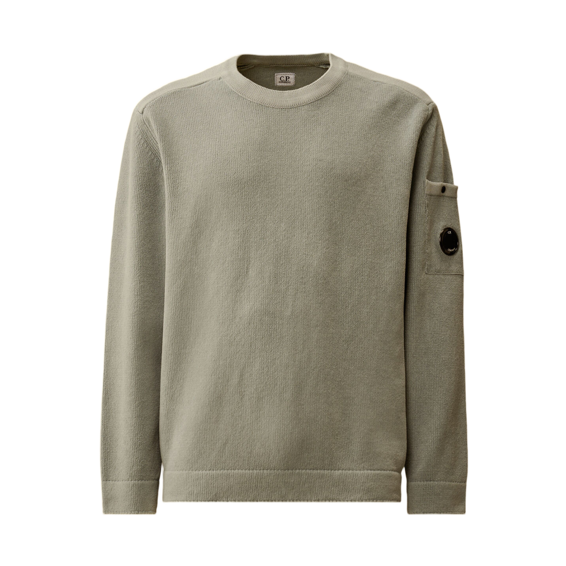 C.P. 컴퍼니 코튼 셔닐 렌즈 스웨터 실버 블루 - 26SS(C.P. Company Cotton Chenille Lens Sweater Silver Blue - 26SS) - 1