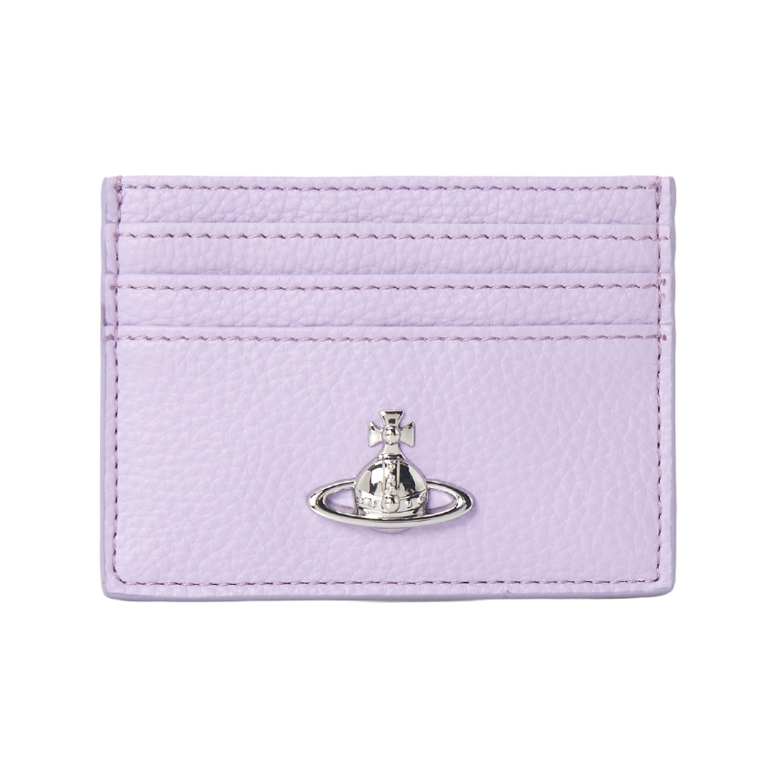 54030004W-S000D-J402 Vivienne Westwood Orb PU Grain Card Holder Violet