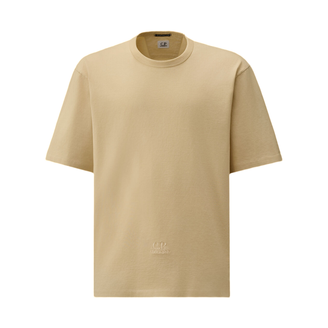 20CMTS122A110580W114 C.P. Company Mercerized Jersey 30/2 Twisted Short Sleeve Embroidery T-Shirt Frozen Dew White - 26SS