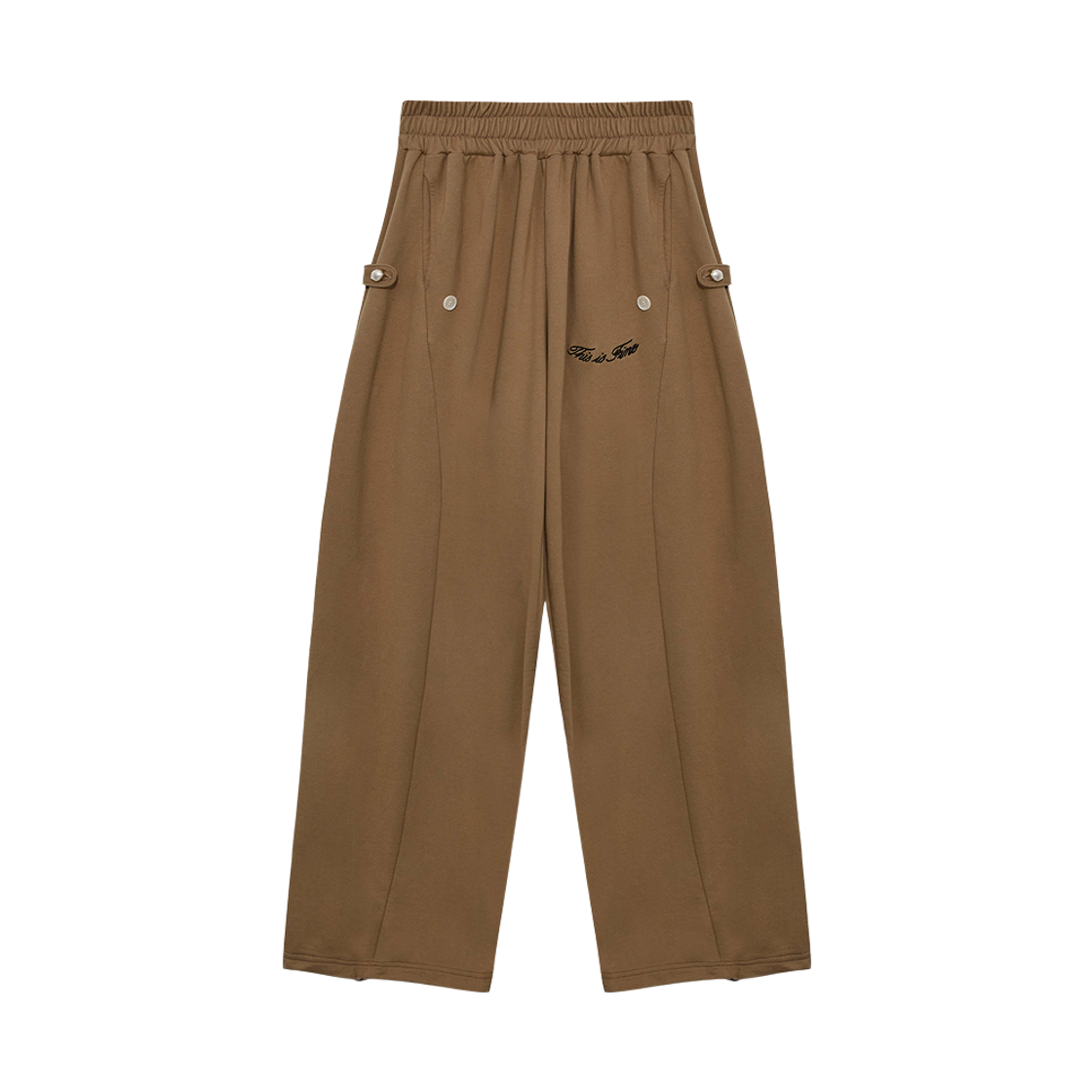 디스이즈파인 버튼 스웻팬츠 카라멜(THIS IS FINE Button Sweatpants Caramel)