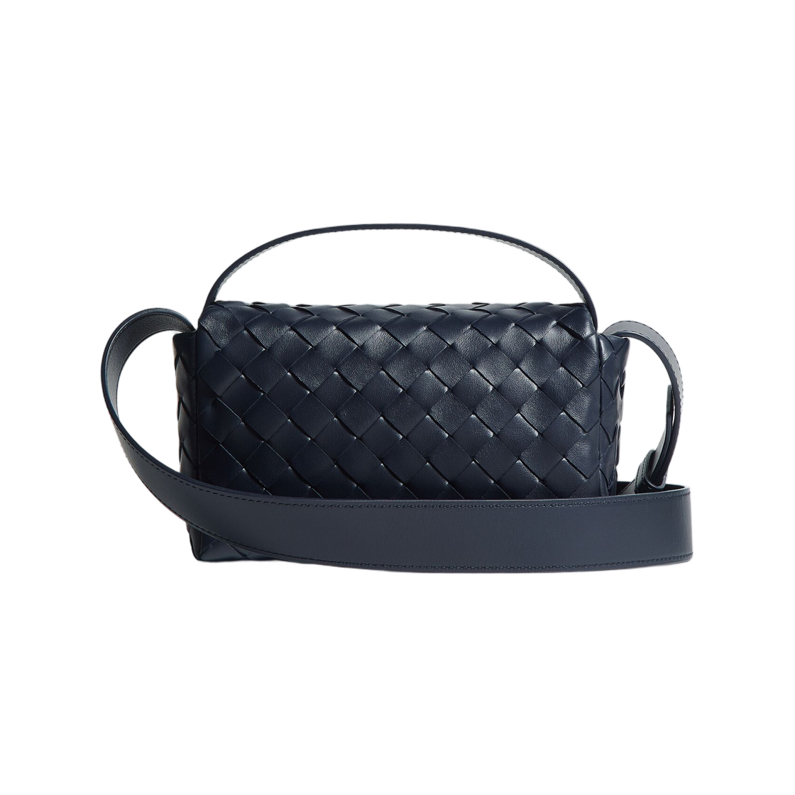 보테가 베네타 인트레치아토 미니 백 플랩 미드나잇(Bottega Veneta Intrecciato Mini Bag With Flap Midnight) - 2