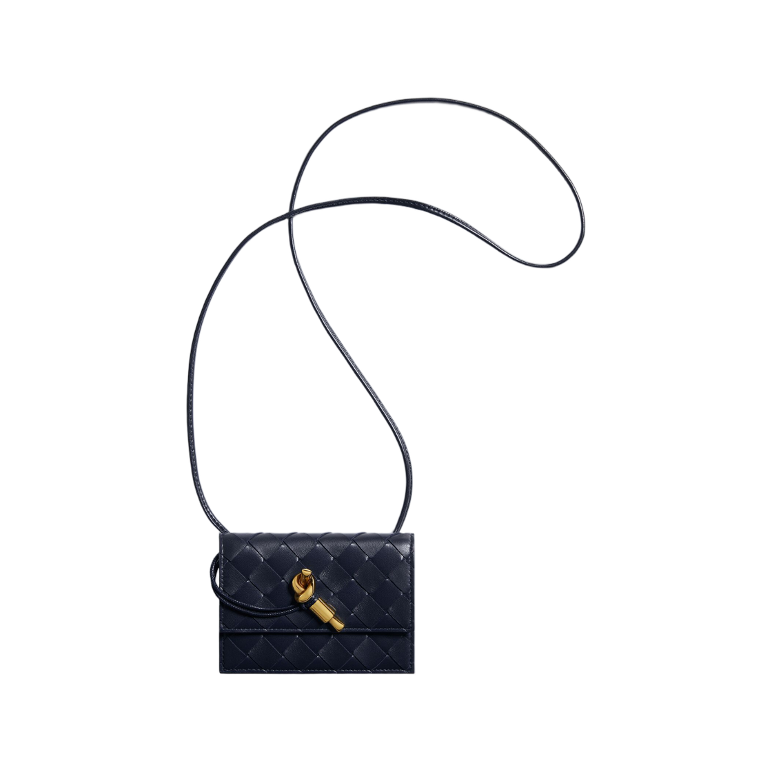 보테가 베네타 안디아모 뱃지 홀더 미드나잇(Bottega Veneta Andiamo Badge Holder Midnight)
