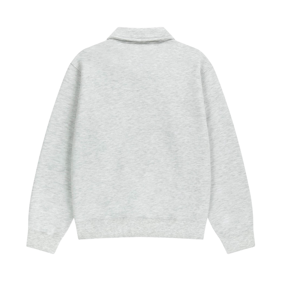 (W) 마리떼 프랑소와 저버 스몰 클래식 로고 하프 집업 스웨트셔츠 라이트 헤더 그레이((W) Marithe Francois Girbaud Small Classic Logo Half Zip Up Sweatshirt Light Heather Gray) - 2