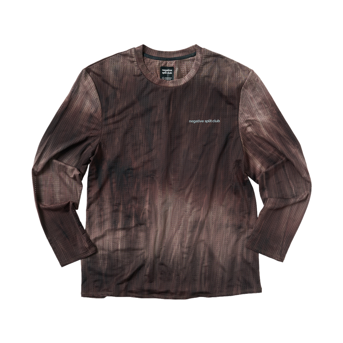 네거티브 스플릿 클럽 에어벤트 타이다잉 레이싱 롱슬리브 브라운(negative split club Airvent Tie-Dye Racing Long Sleeve Brown)