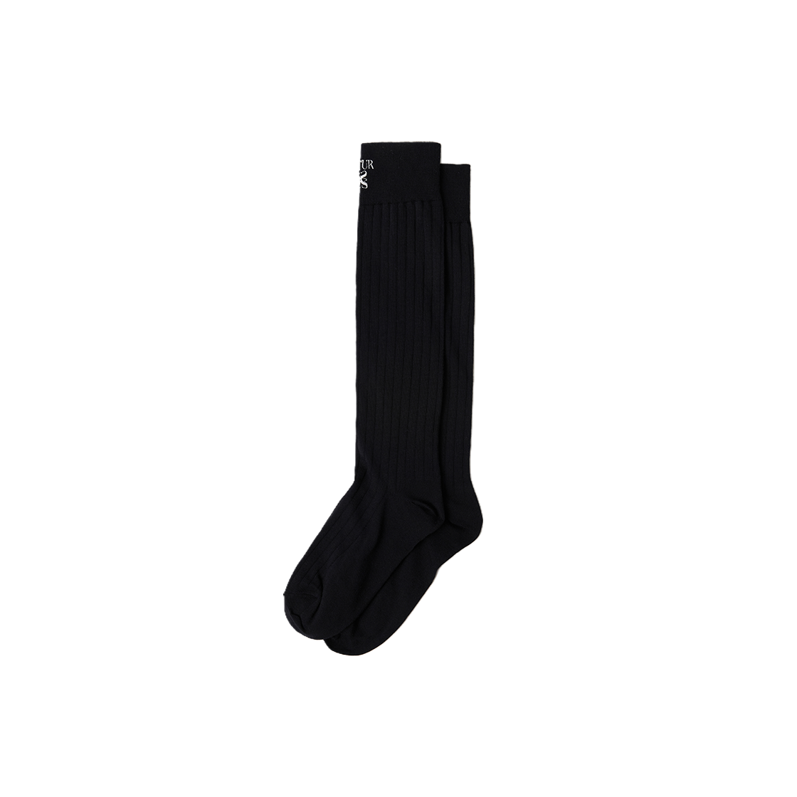 SA261WAO03BLK0 SATUR W See-through Ribbed Socks Black