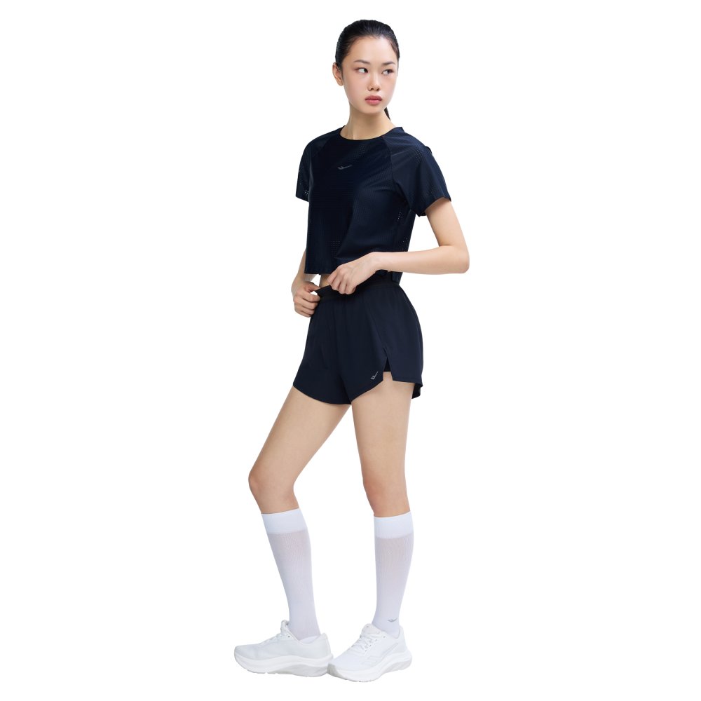 프로-스펙스 여성 플로우핏 3부 반바지 블랙(PRO-SPECS Women Flow Fit 3-Inch Shorts Black) - 4