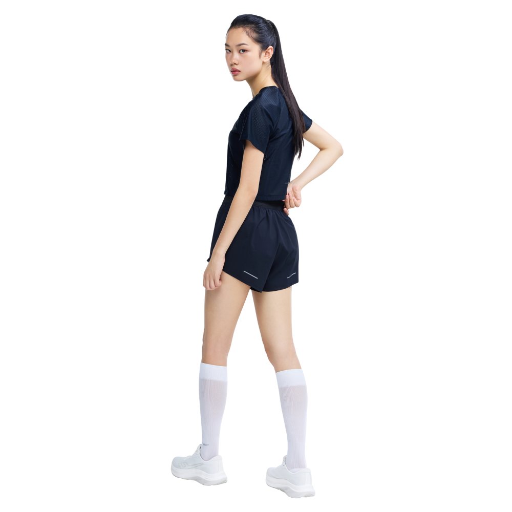 프로-스펙스 여성 플로우핏 3부 반바지 블랙(PRO-SPECS Women Flow Fit 3-Inch Shorts Black) - 5