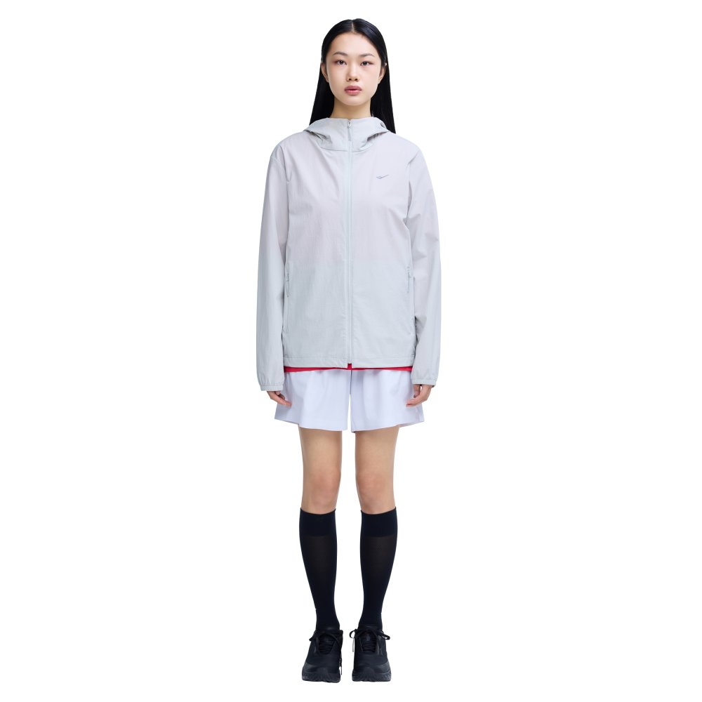 프로-스펙스 유니 윈드플로우 러닝 바람막이 자켓 라이트 그레이(PRO-SPECS Uni Windflow Running Windbreaker Jacket Light Grey) - 2