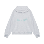 THIS IS FINE Standard Signature Hoodie Gray+TIF Blue