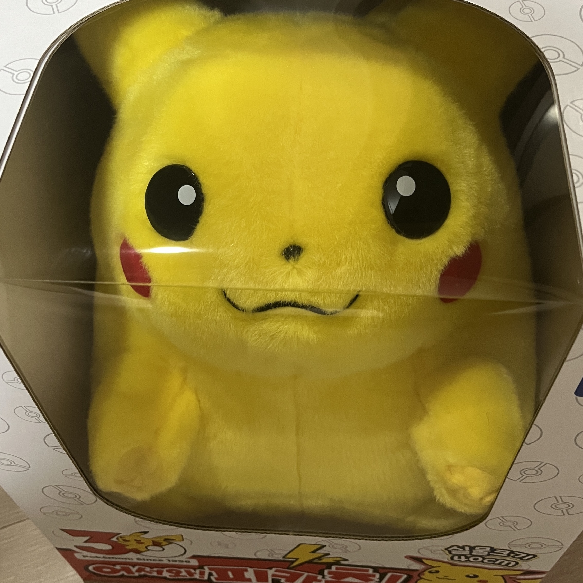 Pokemon Monster Collection 30th Anniversary Pikachu Okaeri! Plush 착용 스타일