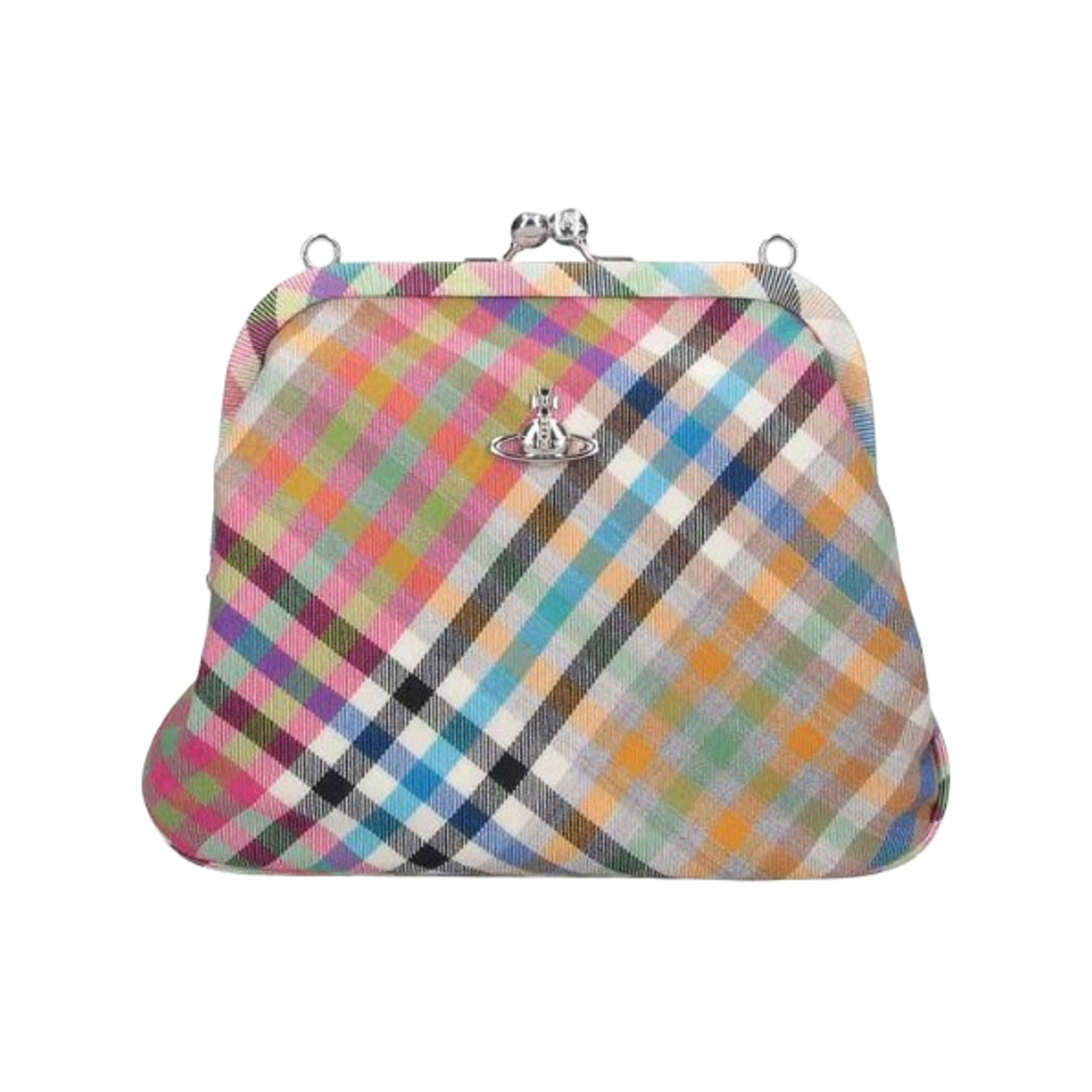 4B01001BW-W01CV-O215 Vivienne Westwood Check Pattern Clutch Multicolor