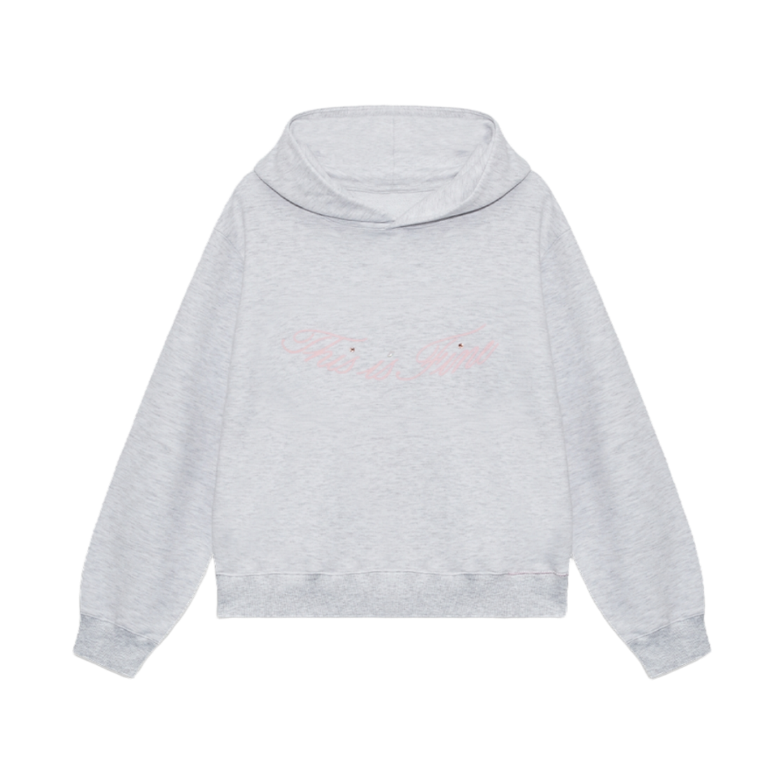 디스이즈파인 스탠다드 시그니처 후디 그레이+핑크(THIS IS FINE Standard Signature Hoodie Gray+Pink) - 1
